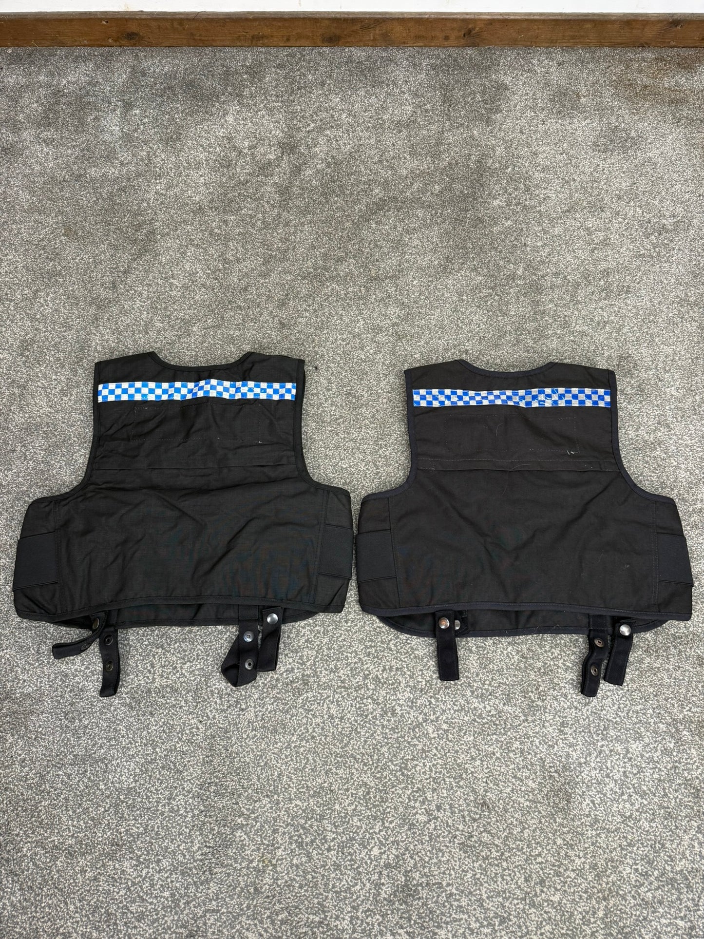 2x Ex Police Mehler Body Armour COVERS Small Female Black Vest Security Film Uniform
