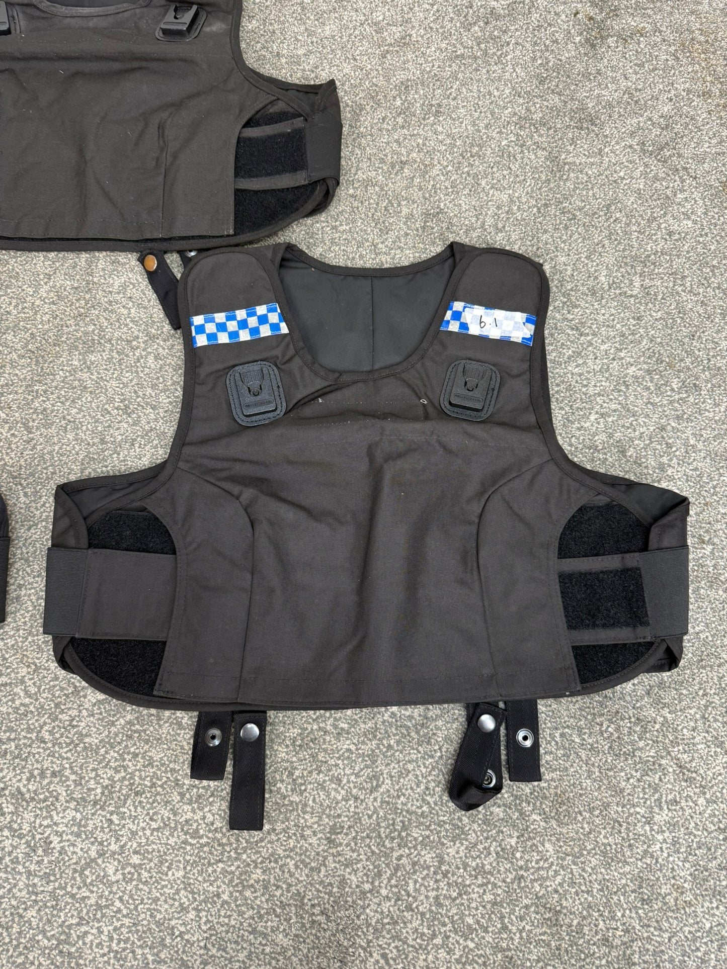 3x Ex Police Mehler Body Armour COVERS Female Black Vest L-XL Security Film Uniform