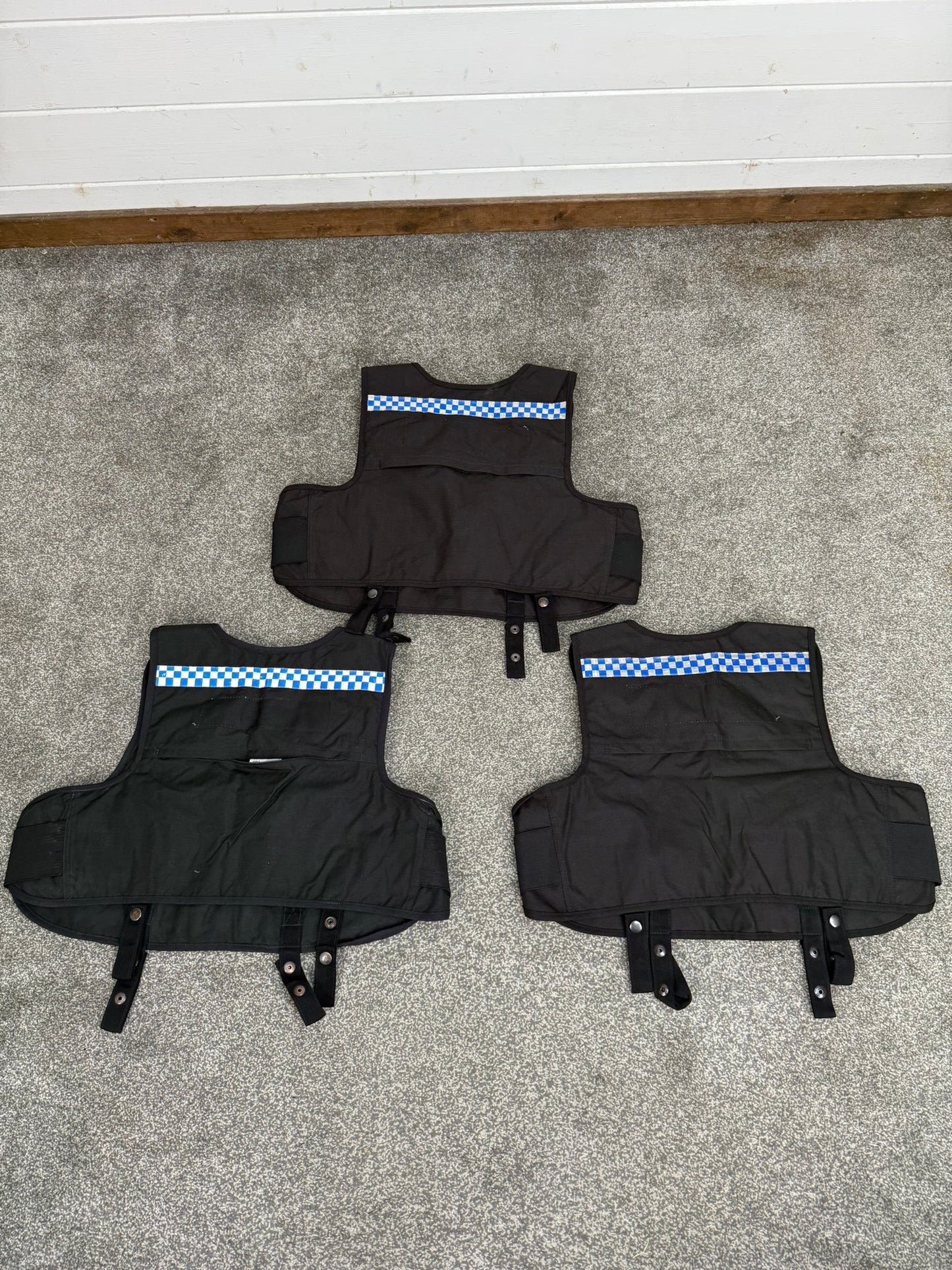 3x Ex Police Mehler Body Armour COVERS Female Black Vest L-XL Security Film Uniform