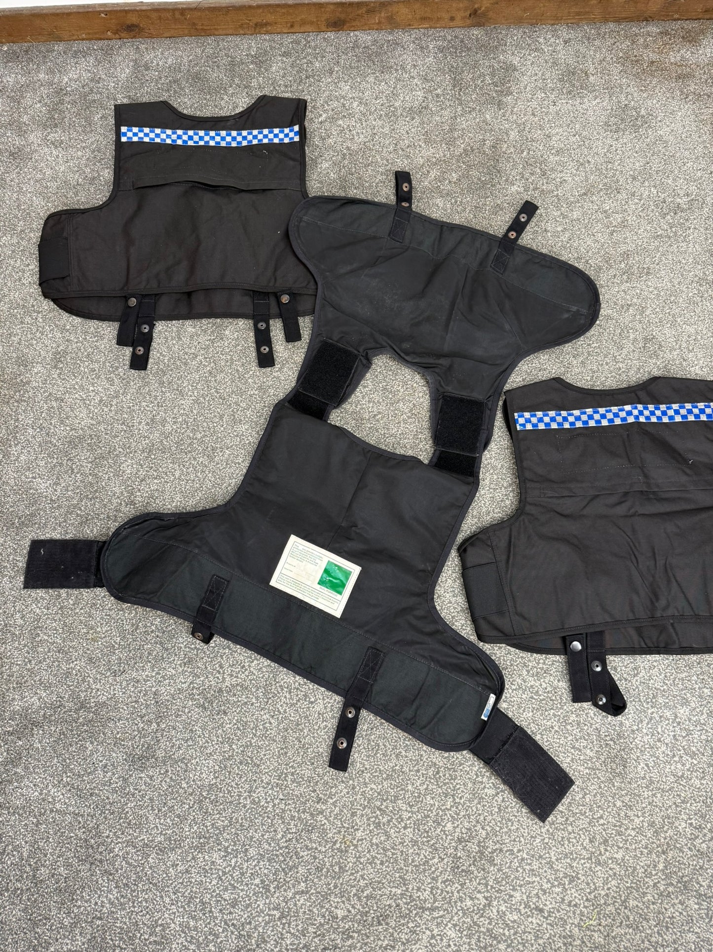 3x Ex Police Mehler Body Armour COVERS Female Black Vest L-XL Security Film Uniform