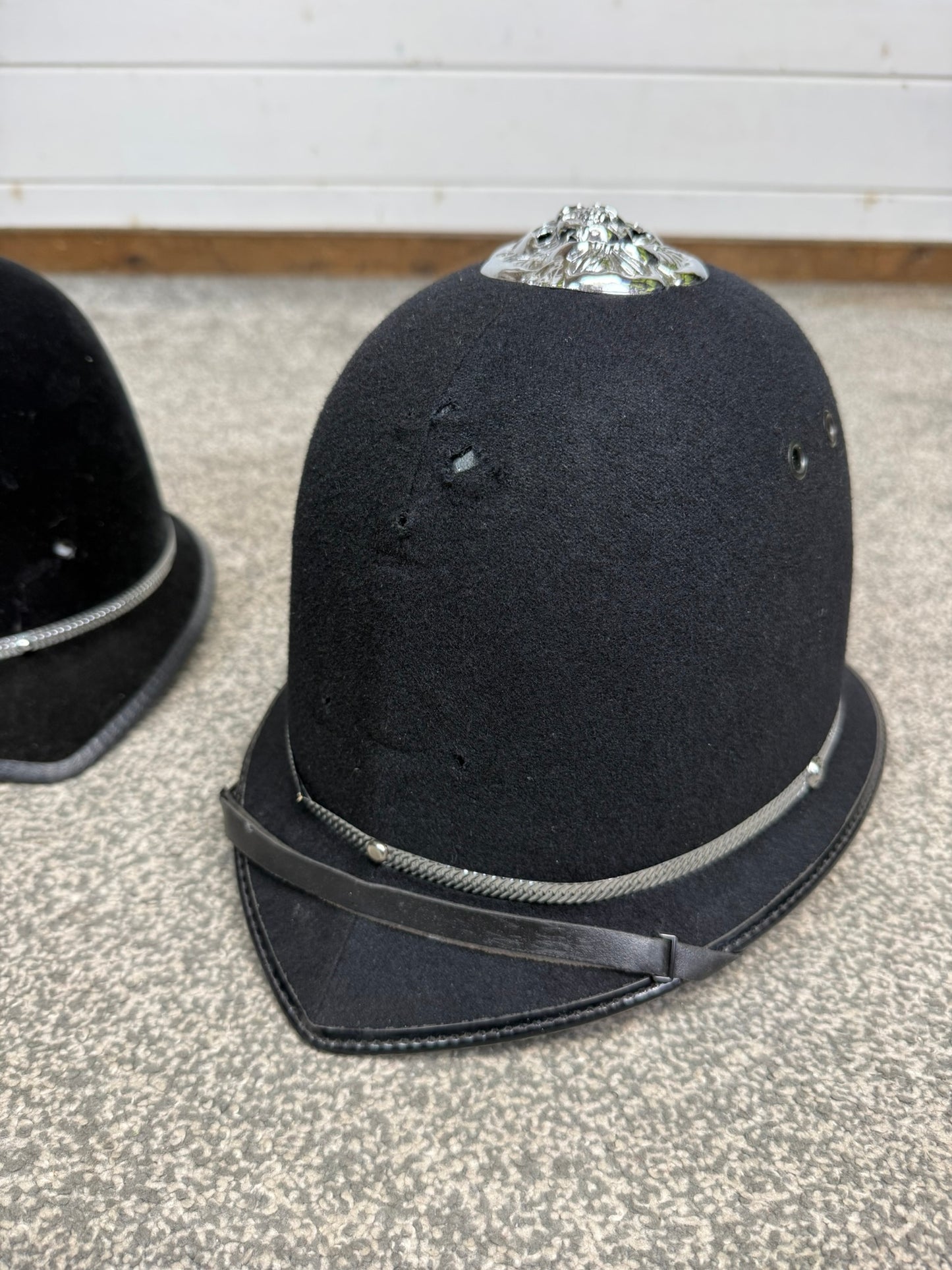 Ex Police Bobby Helmet Custodian Helmet Job Lot x4 Film Display Theatre