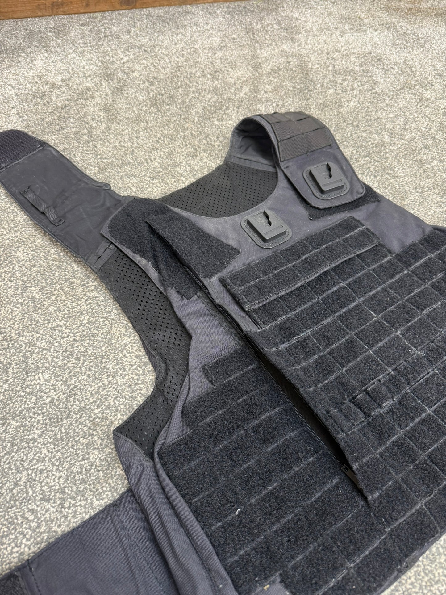 Ex Police Mehler MOLLE Body Armour Stab Vest Cover Black Security Airsoft