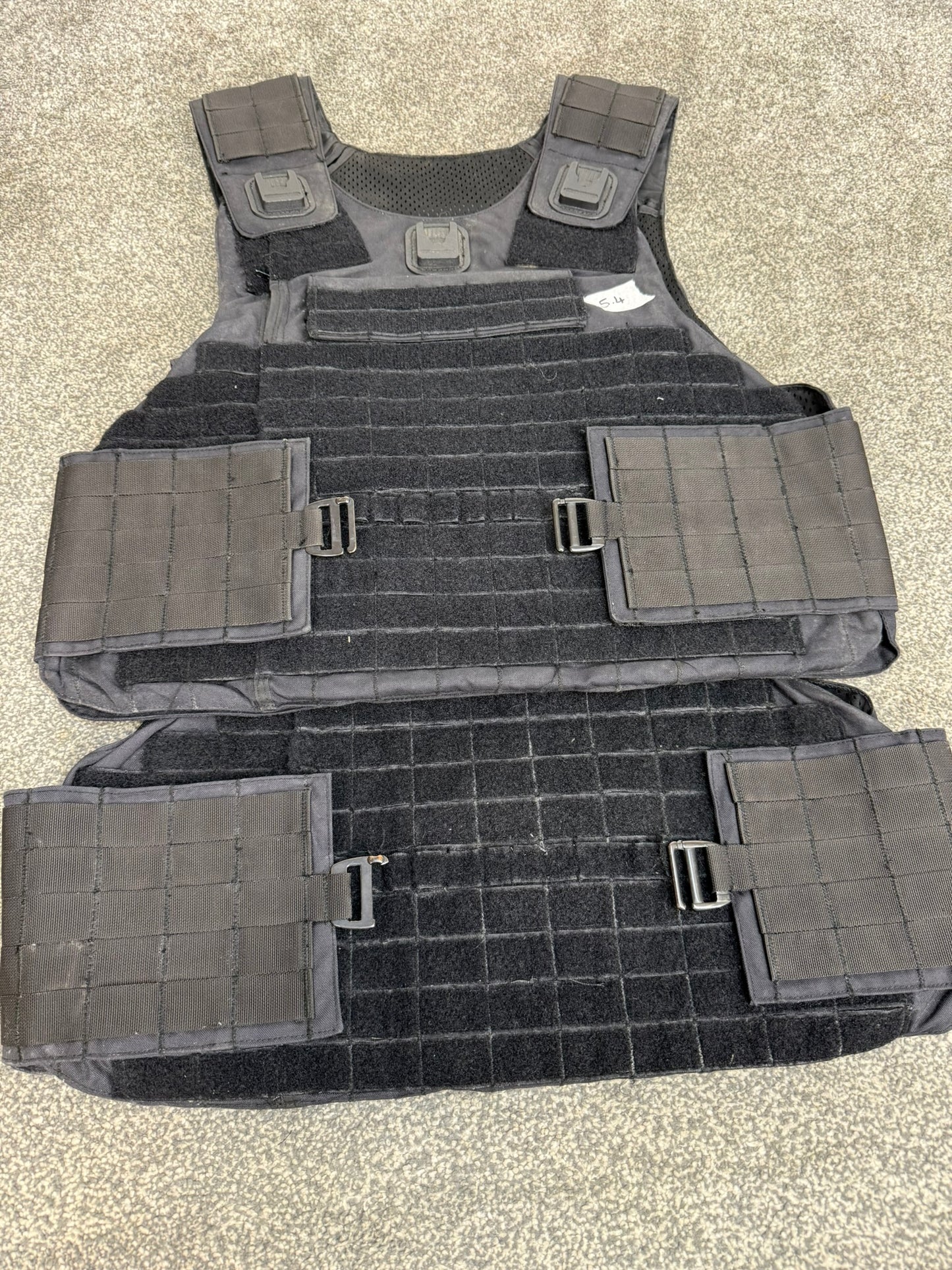 Ex Police Mehler MOLLE Body Armour Stab Vest Cover Black Security Airsoft