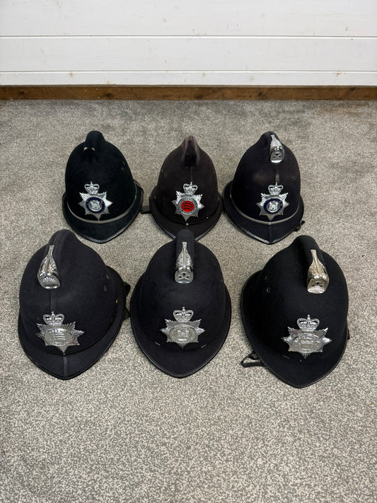 Ex Police Bobby Helmet Custodian Helmet Job Lot x6 Film Display Theatre