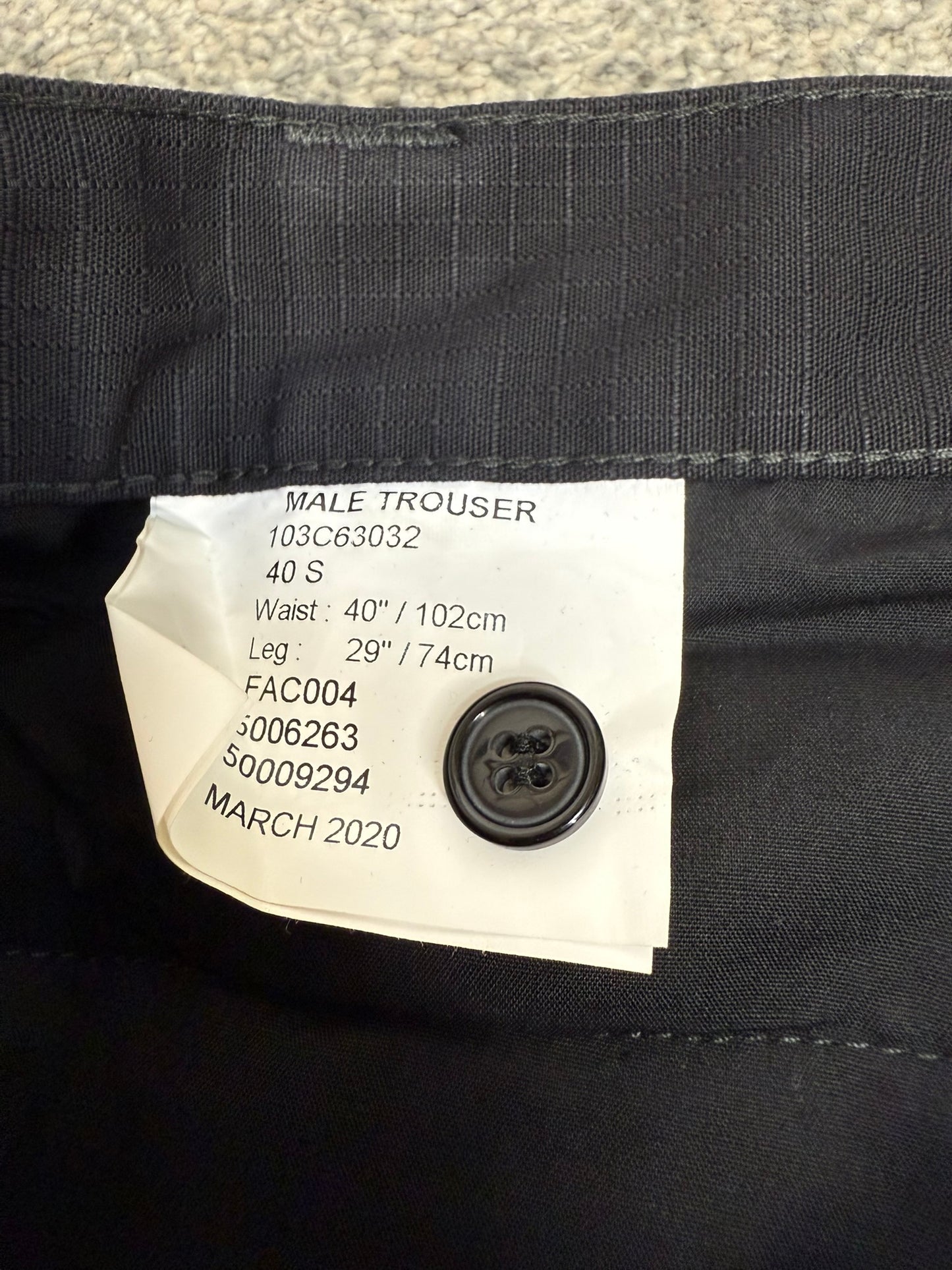 2x Ex Police Men's Ripstop Cargo Trousers 40" Waist Security Uniform