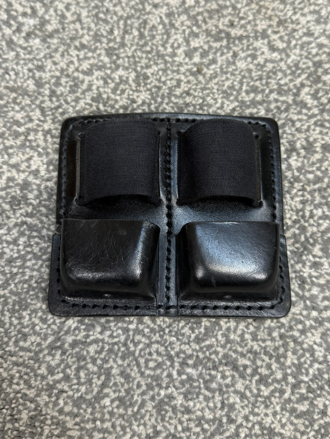 Ex Police PWL MP5 Double Mag Pouch Leather Belt Holder Airsoft Display