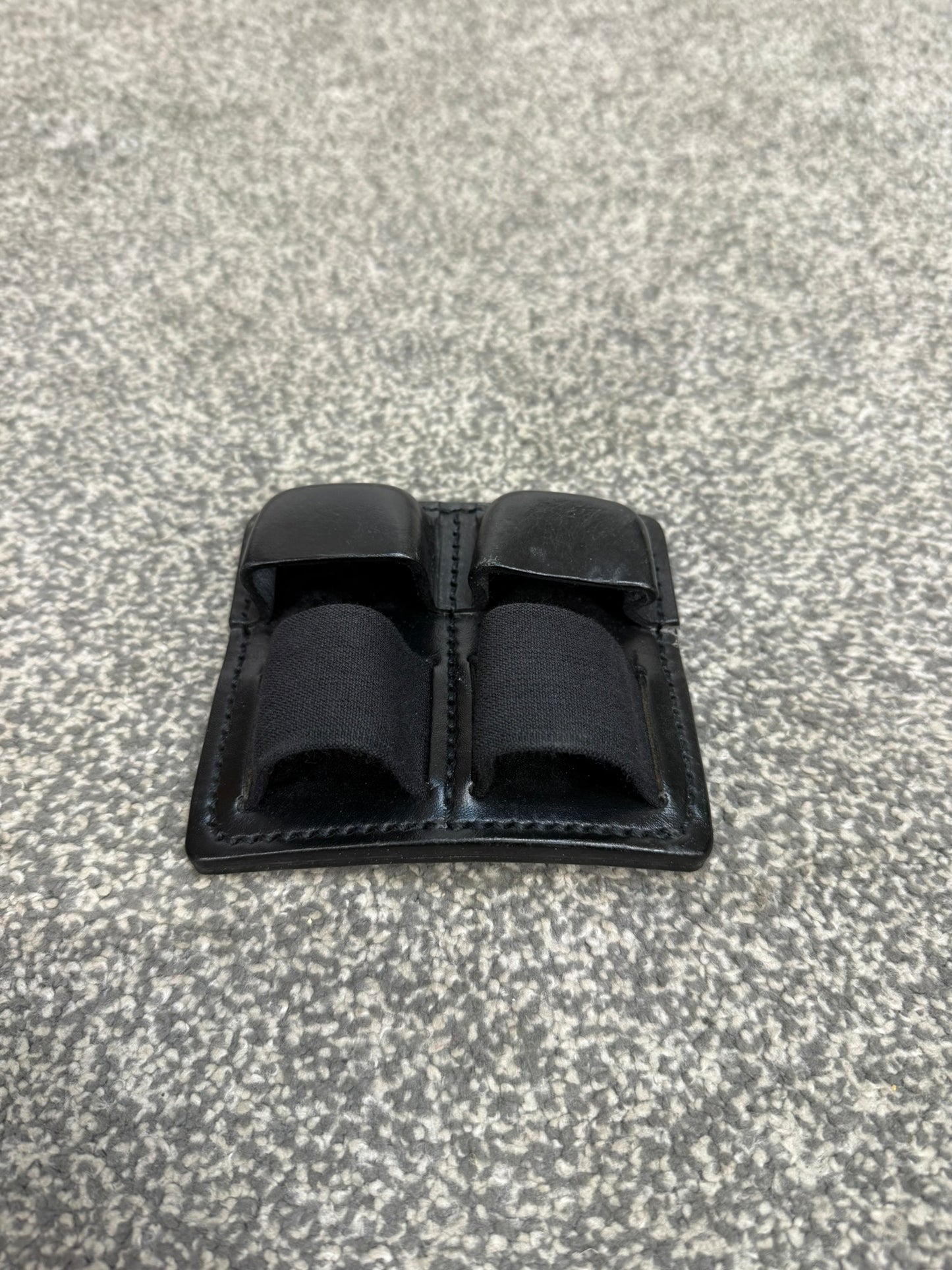 Ex Police PWL MP5 Double Mag Pouch Leather Belt Holder Airsoft Display