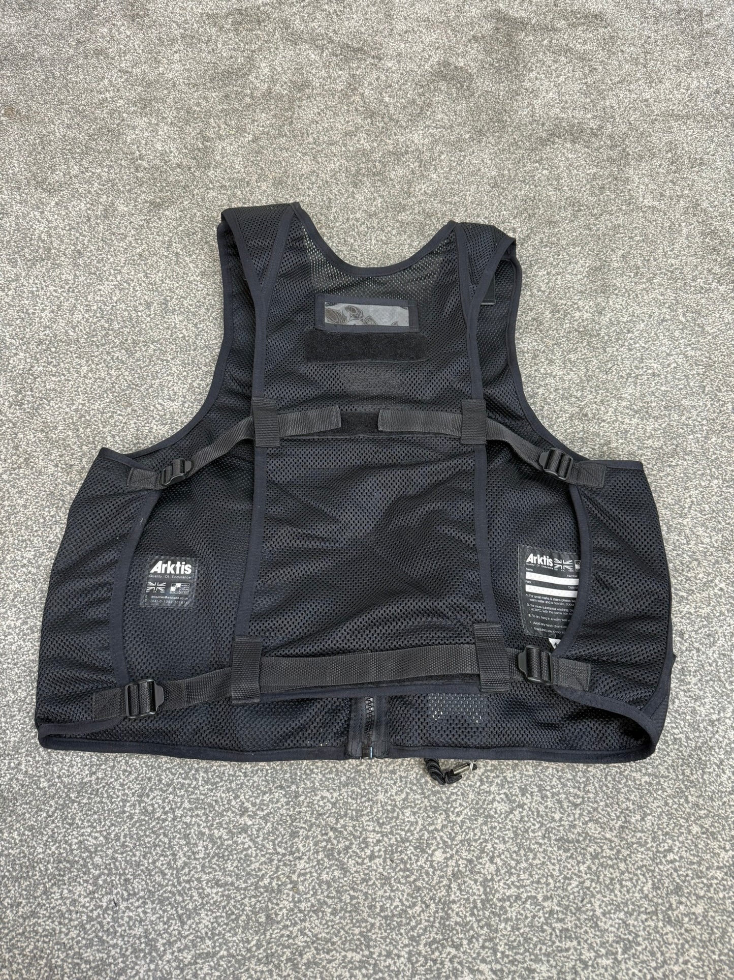Black Arktis Tac Vest Ex Police Utility Vest & Pouches Security Airsoft - X Large
