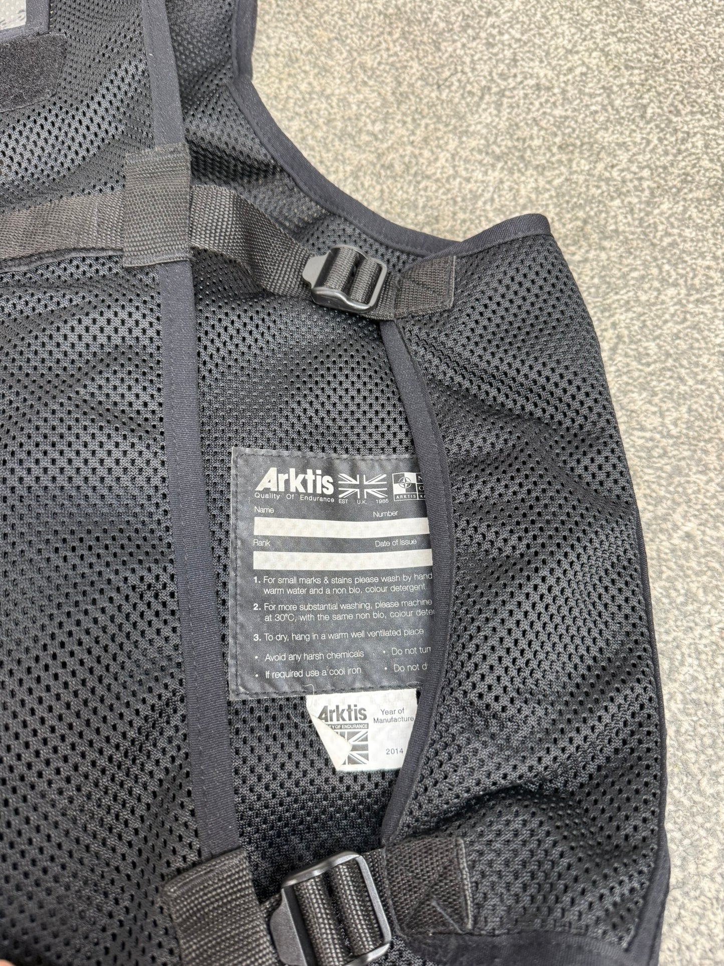 Black Arktis Tac Vest Ex Police Utility Vest & Pouches Security Airsoft - X Large