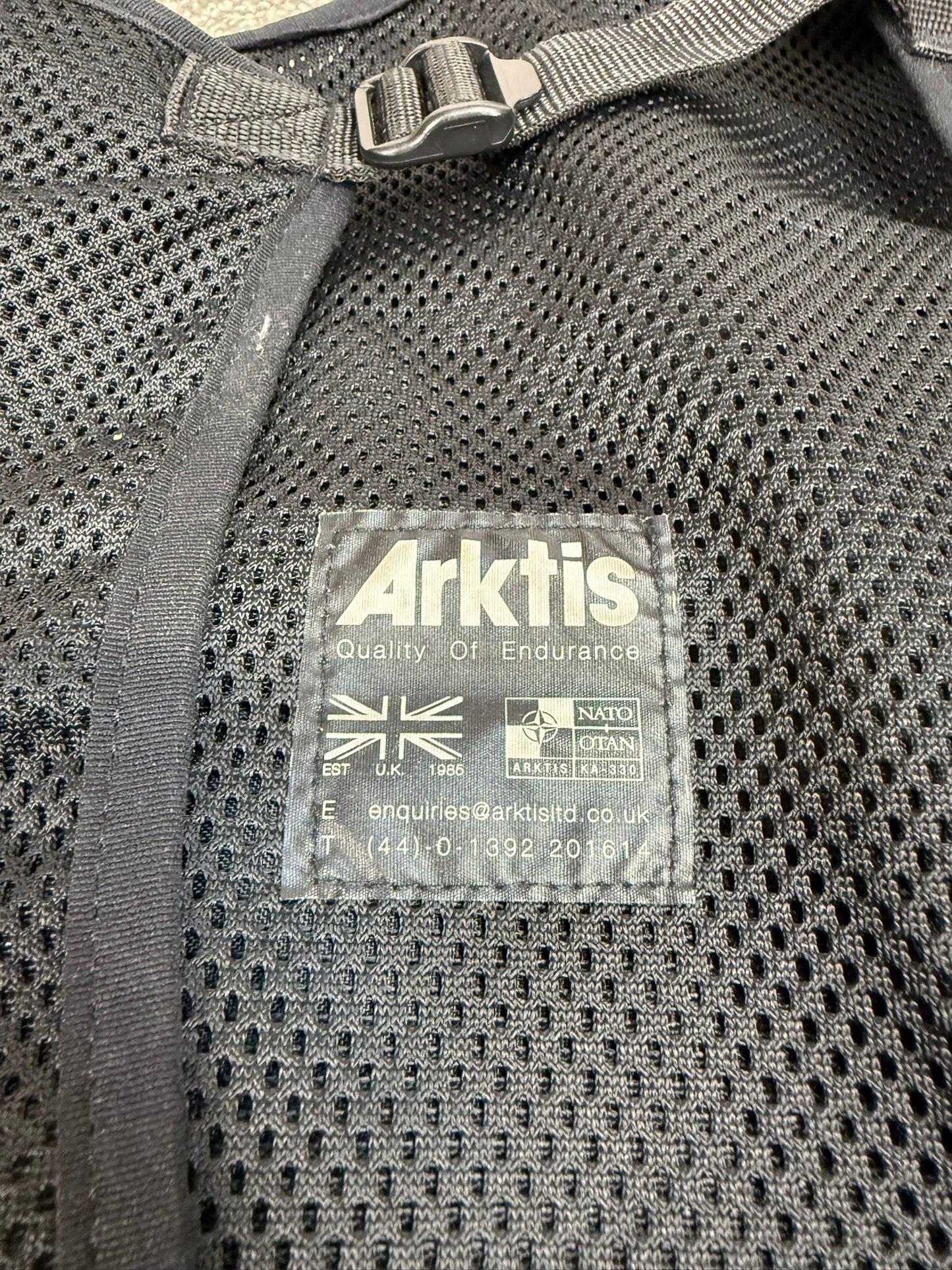 Black Arktis Tac Vest Ex Police Utility Vest & Pouches Security Airsoft - X Large