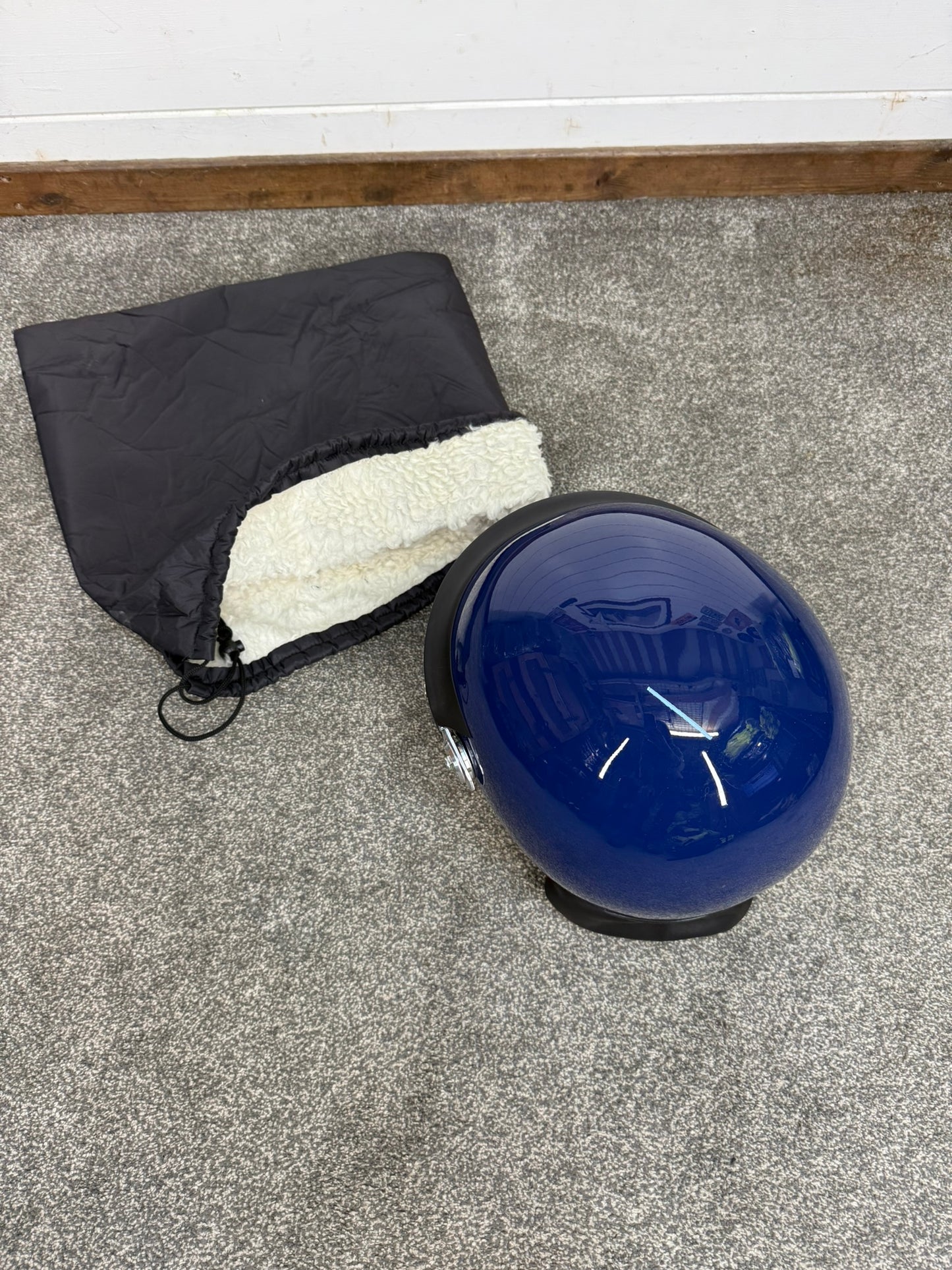 MLA Defender Riot Helmet 58-59cm VGC With Fleece Bag Police Collectable Display