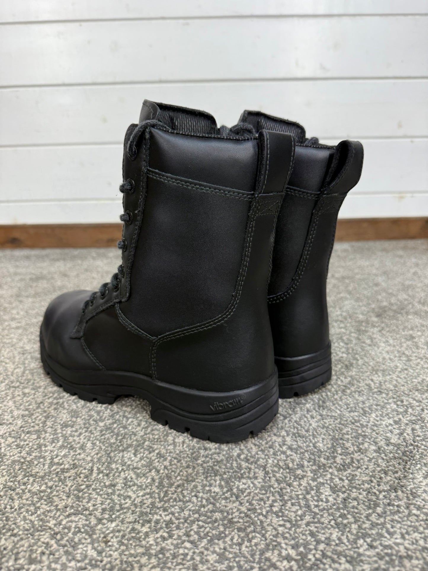 Magnum Elite Shield Met Black Leather Combat Boots UK 5 Ex Police Security Work