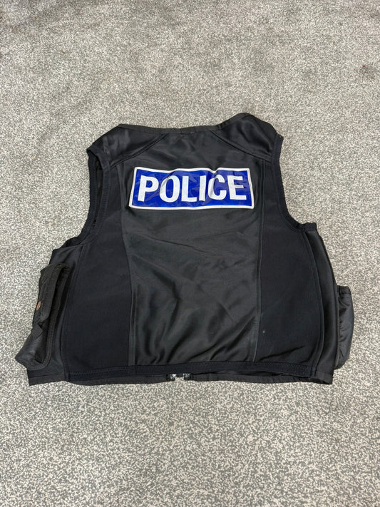 Ex Police Black Tactical Utility Firearms Taser Vest BADGED - MEDIUM