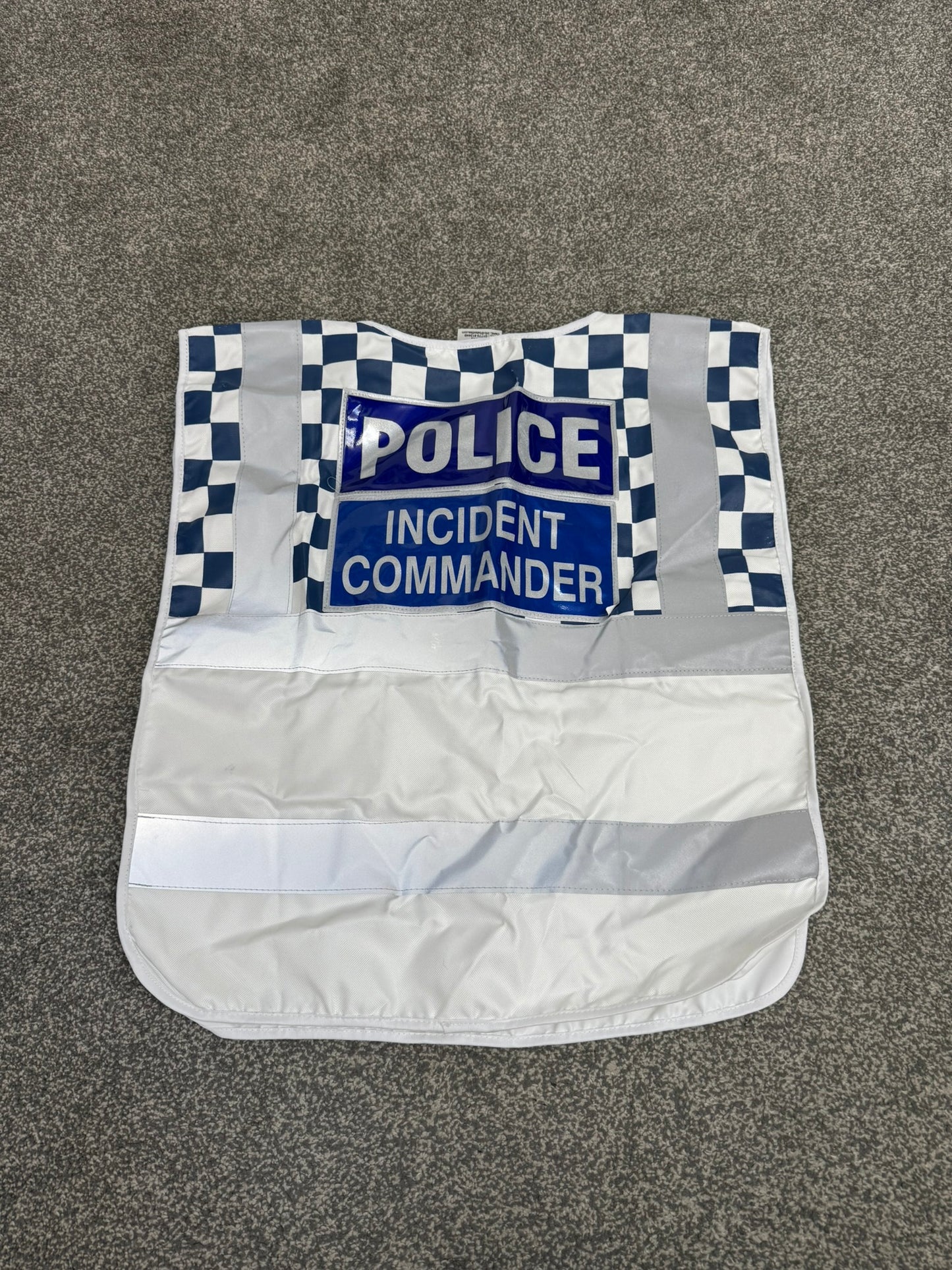 Ex Police Incident Commander White Vest Tabard Film TV Collector Display