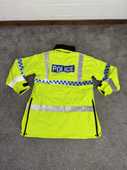 Ex Police Hi-Vis Waterproof Jacket Model 9 BADGED With Klickfast & Quilted Liner