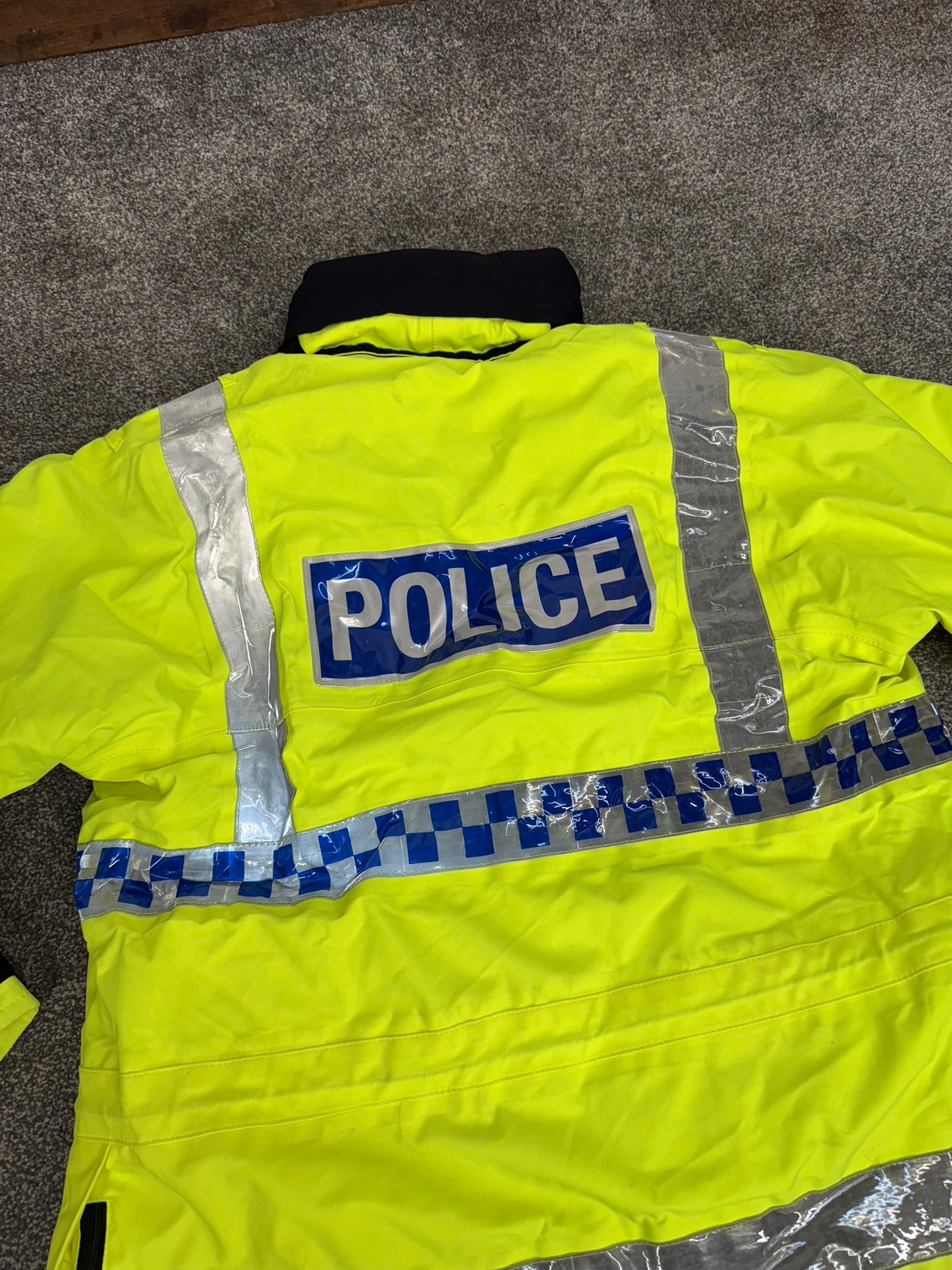 Ex Police Hi-Vis Waterproof Jacket Model 9 BADGED With Klickfast & Quilted Liner