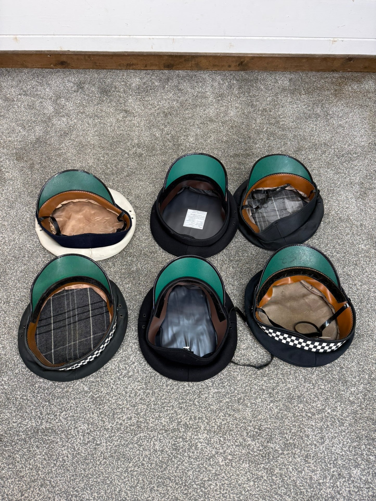 6x Ex Police Peak Cap Bowler Hat Job Lot Theatre Headwear Uniform Film Prop Lot