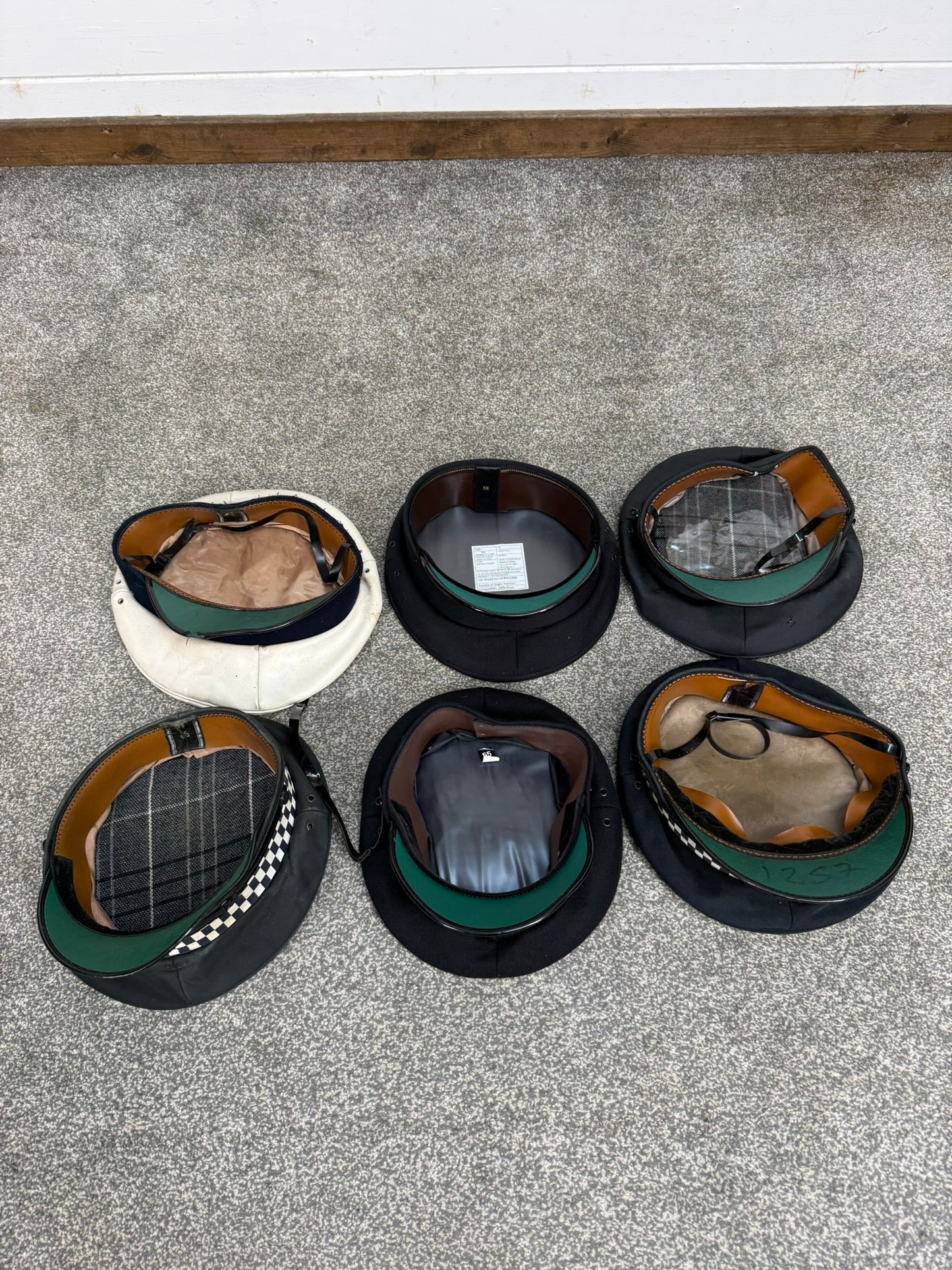 6x Ex Police Peak Cap Bowler Hat Job Lot Theatre Headwear Uniform Film Prop Lot
