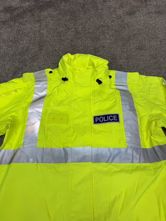 Ex Police PSNI Waterproof Hi Vis Jacket Coat BADGED Collector TV / Film Display