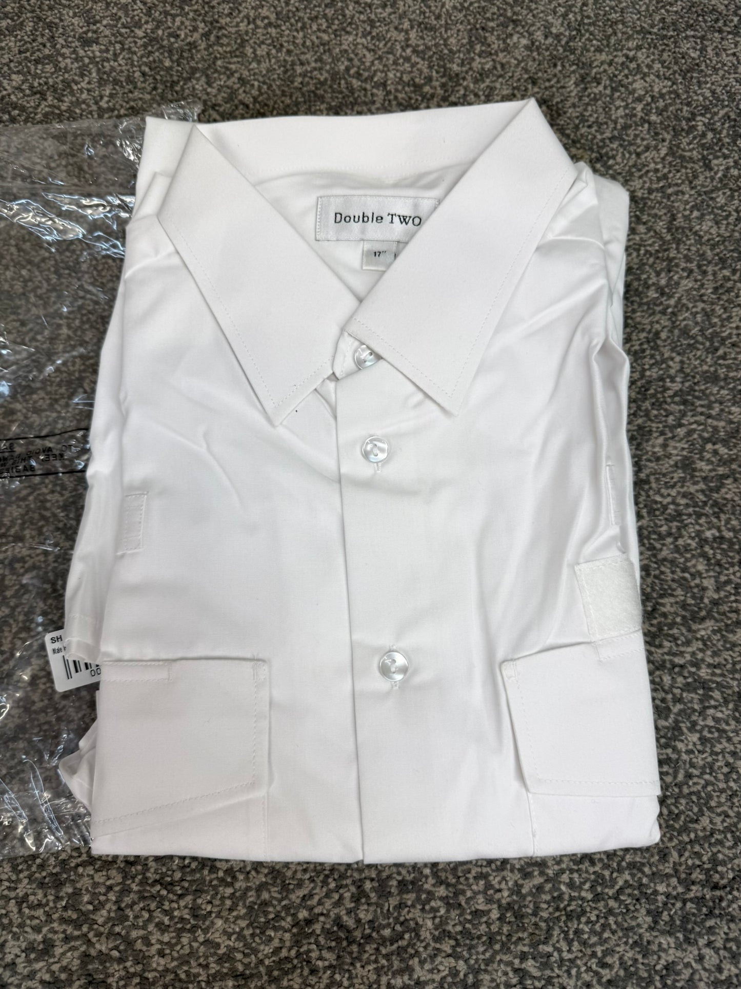 NEW Men's White Shirt Long Sleeve 17" Ex Police Collectors Film / TV Uniform