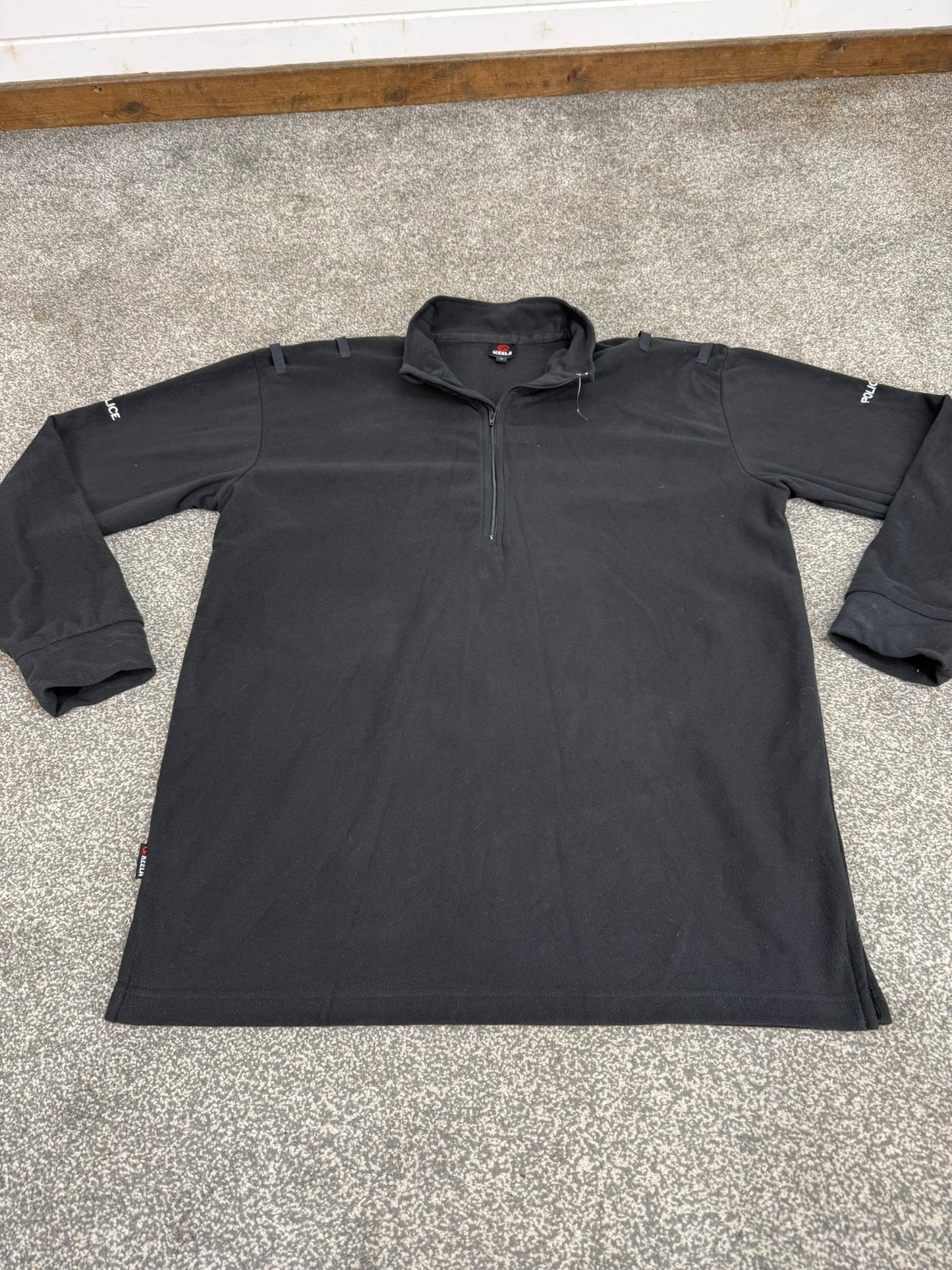 BADGED Ex Police Keela Black Micro Fleece Lightweight Top - LRG