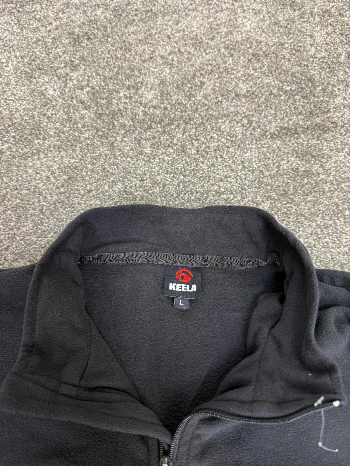 BADGED Ex Police Keela Black Micro Fleece Lightweight Top - LRG