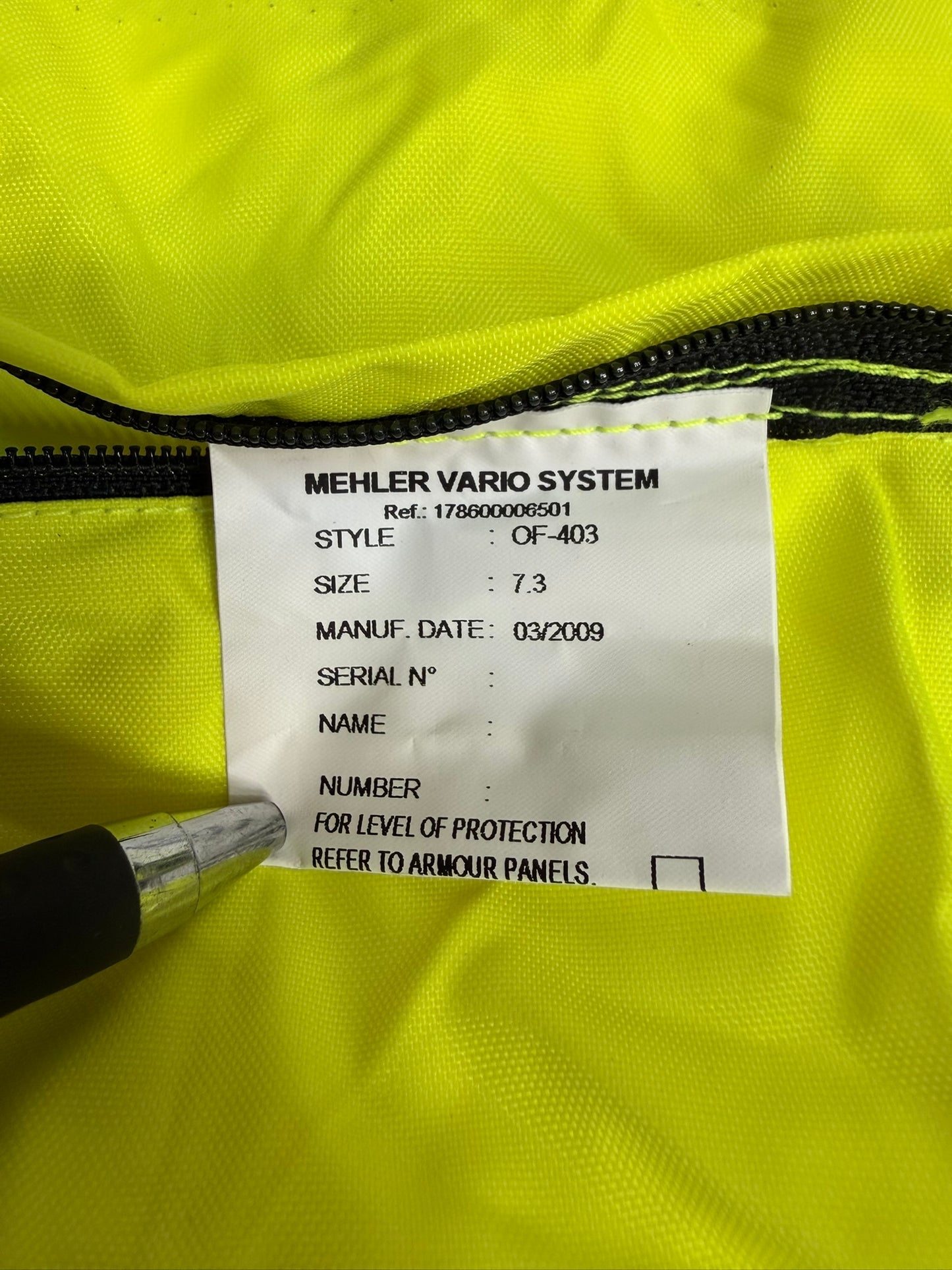 Mehler Ex Police Body Armour COVER Hi Vis Security TV Film Uniform