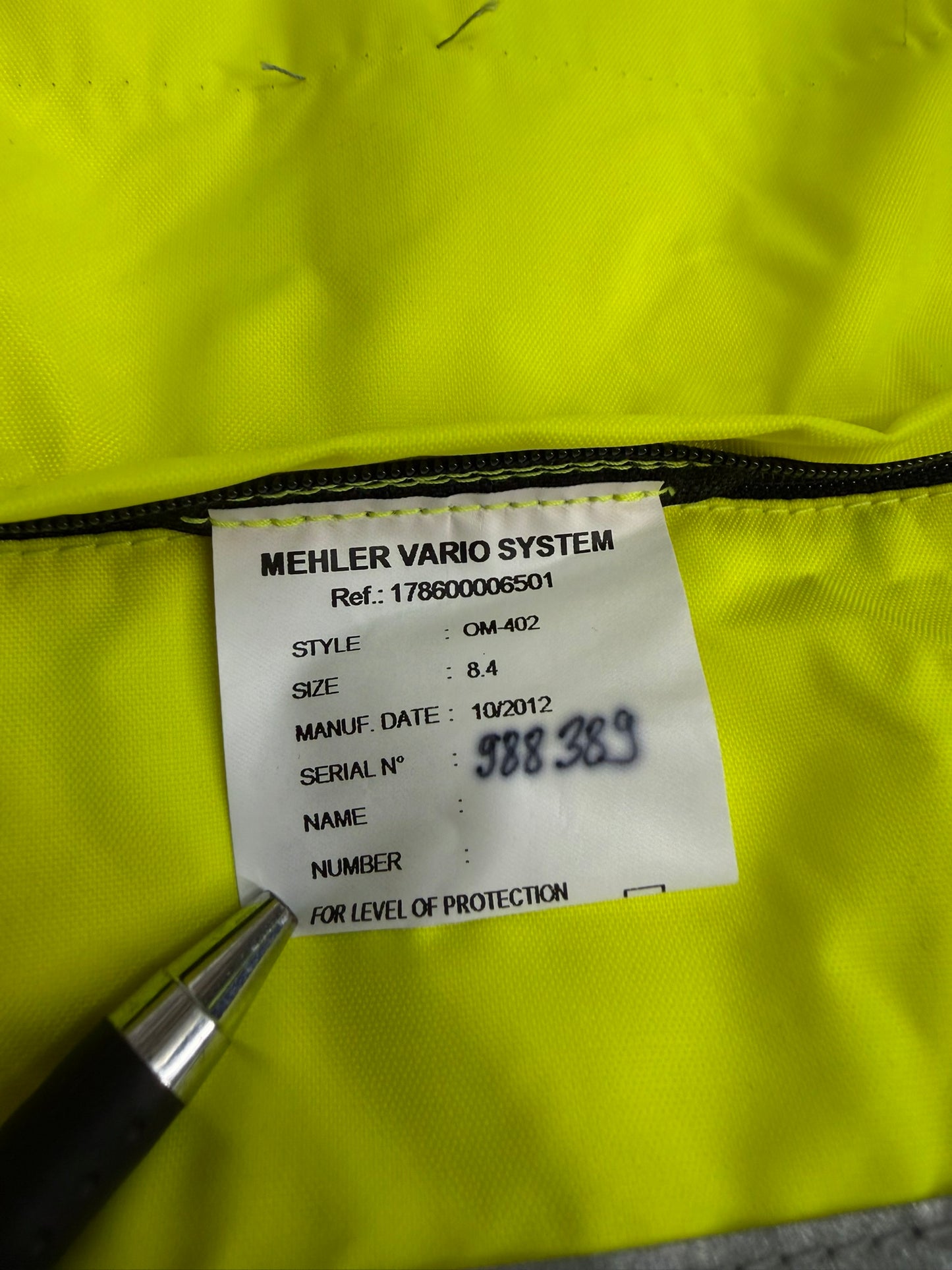 Mehler Ex Police Body Armour COVER Hi Vis Security TV Film Uniform Vest
