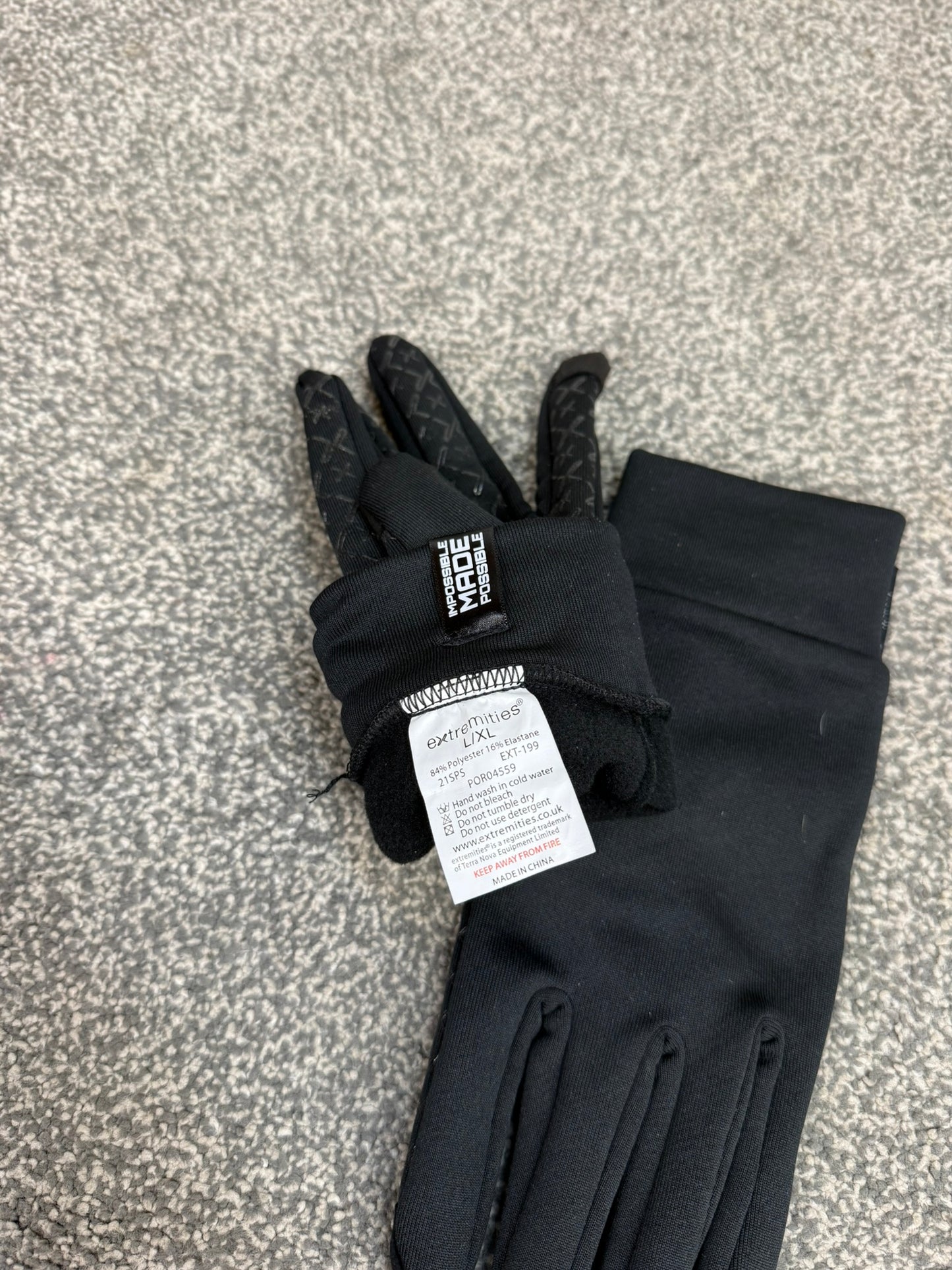 Polartec Extremities Gloves Sticky Power Stretch L/XL Ex Police Security