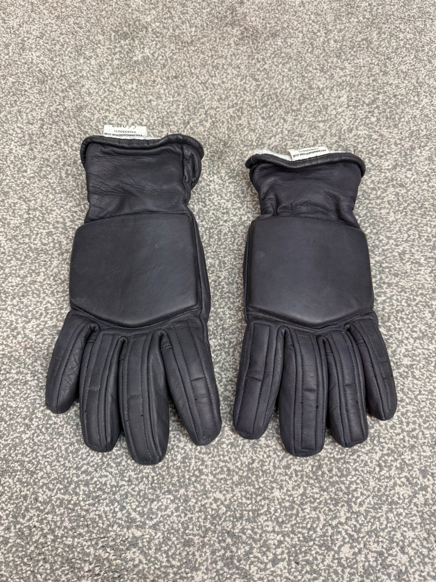Ex Police Riot PSU Leather Gloves Padded Lined Size 10 Security Winter Patrol