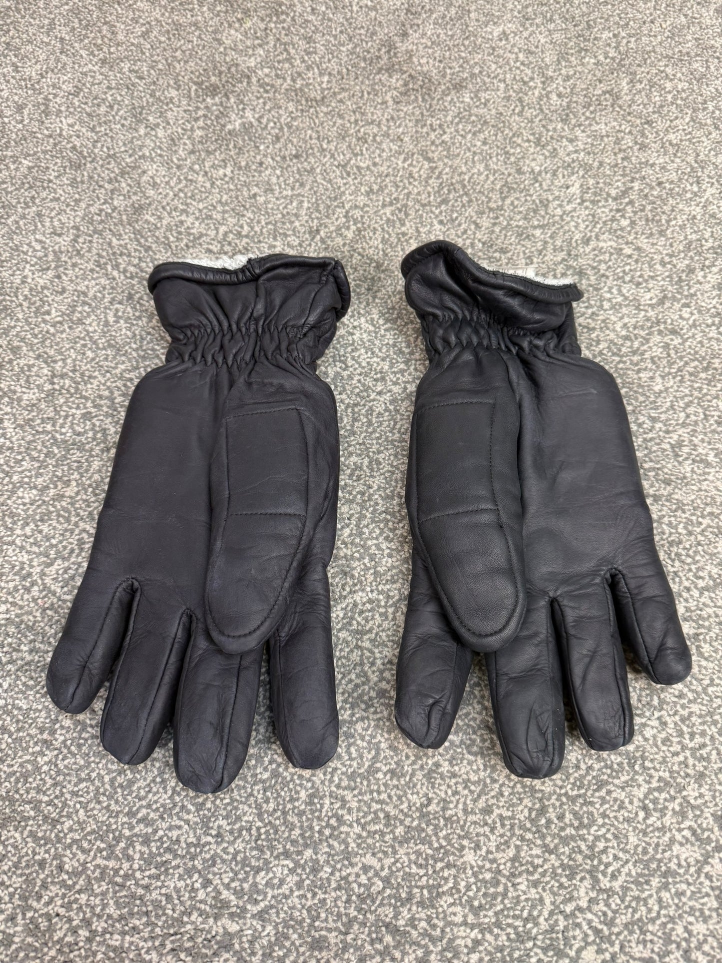 Ex Police Riot PSU Leather Gloves Padded Lined Size 10 Security Winter Patrol