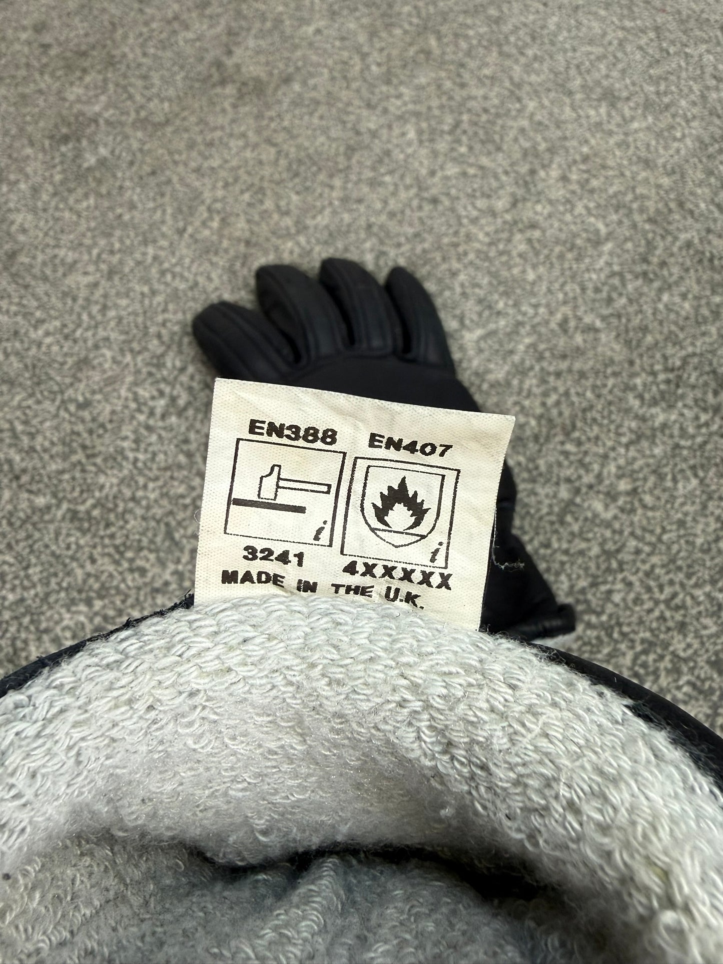 Ex Police Riot PSU Leather Gloves Padded Lined Size 10 Security Winter Patrol