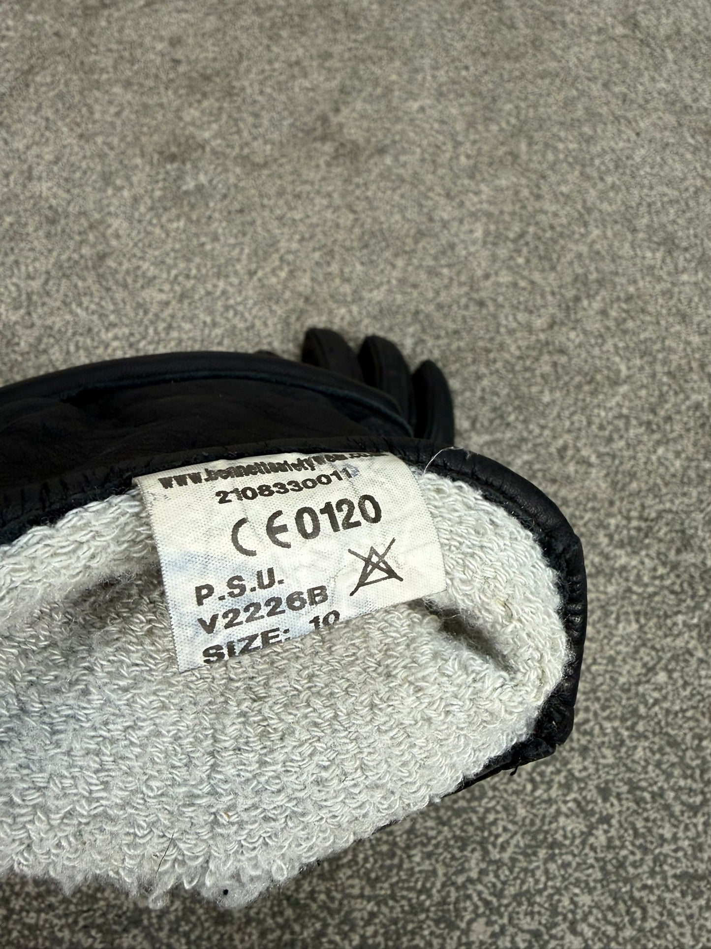 Ex Police Riot PSU Leather Gloves Padded Lined Size 10 Security Winter Patrol