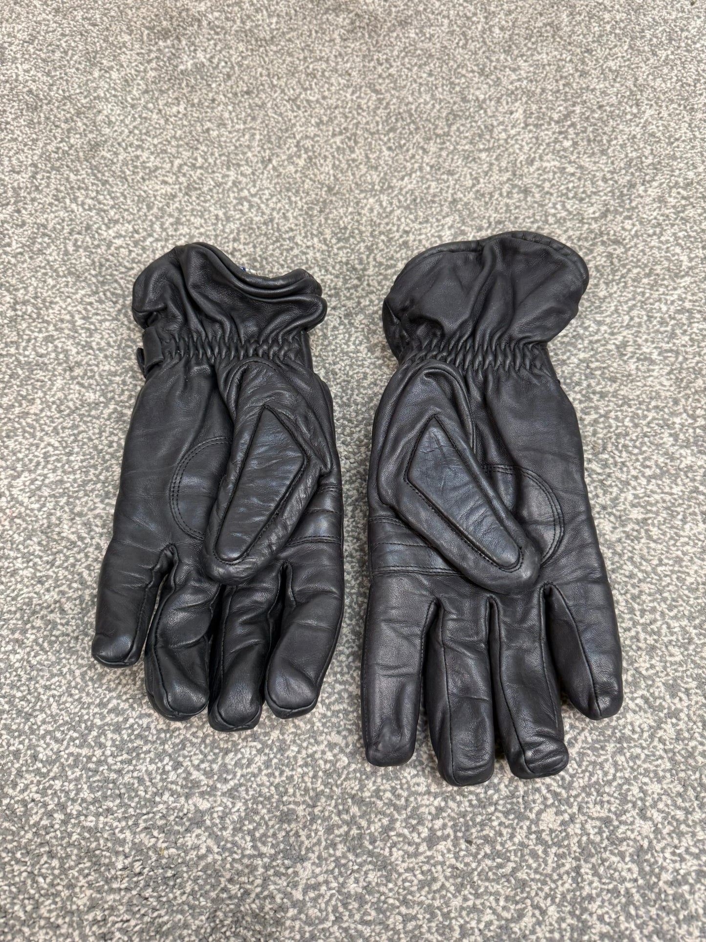 Ex MET Police Black Leather Riot Gloves Public Order Motorcycle Obsolete