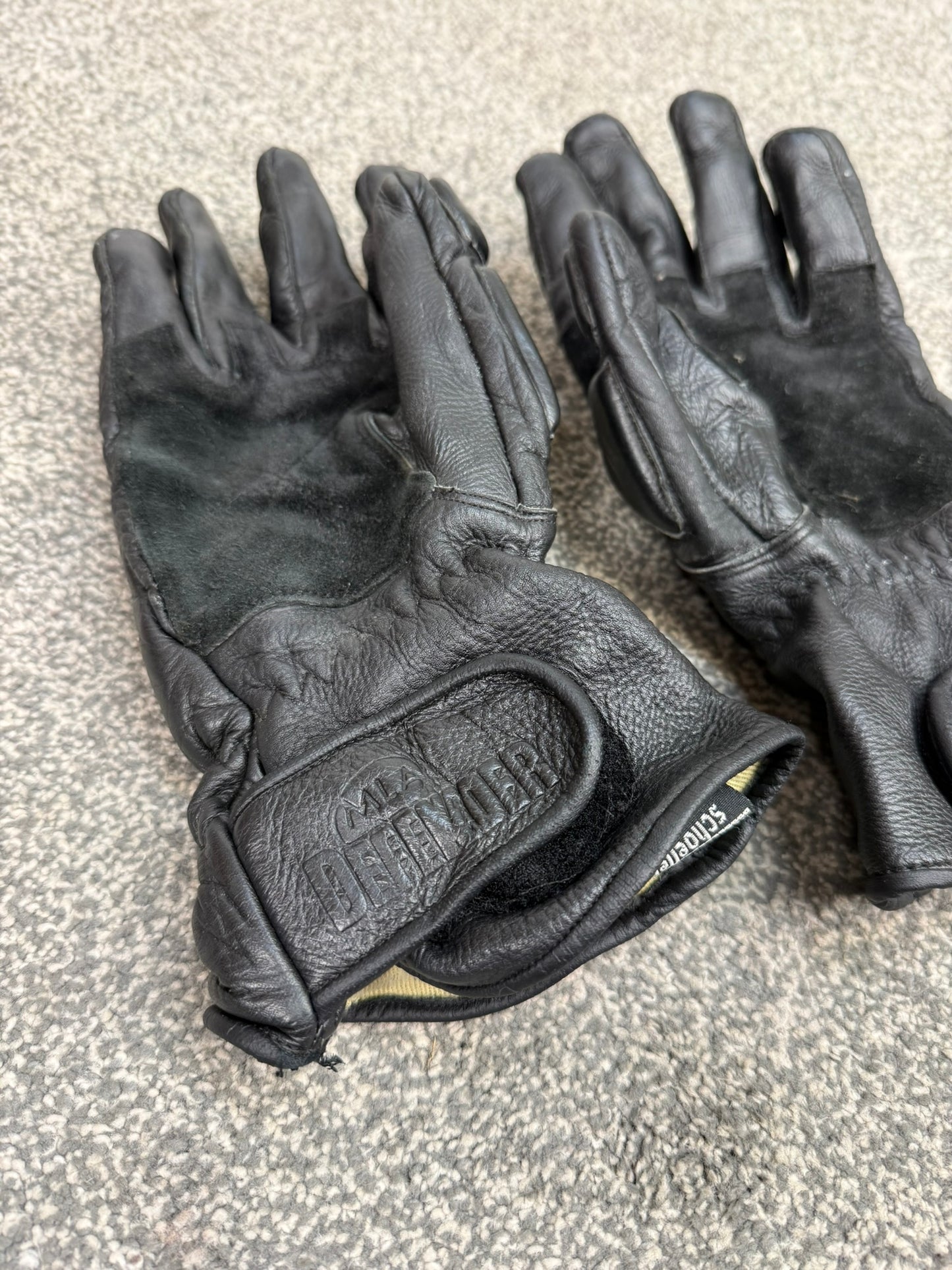 Ex Police MLA Defender Leather Riot Gloves Motorcycle Biker Paintball Airsoft Security