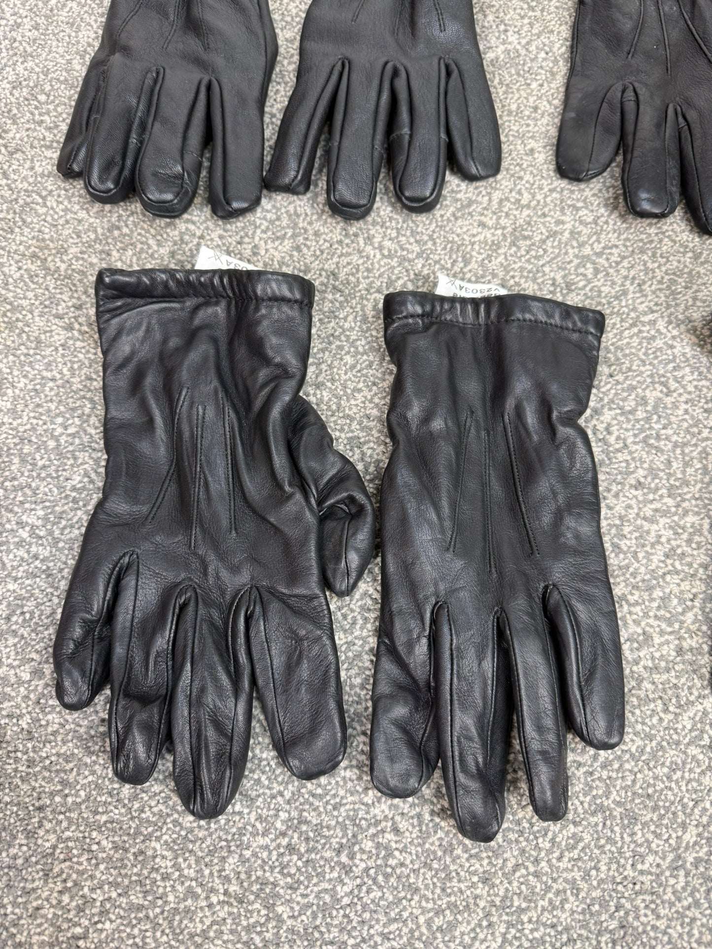 4x Ex Police Black Leather Gloves Job Lot Security Bundle