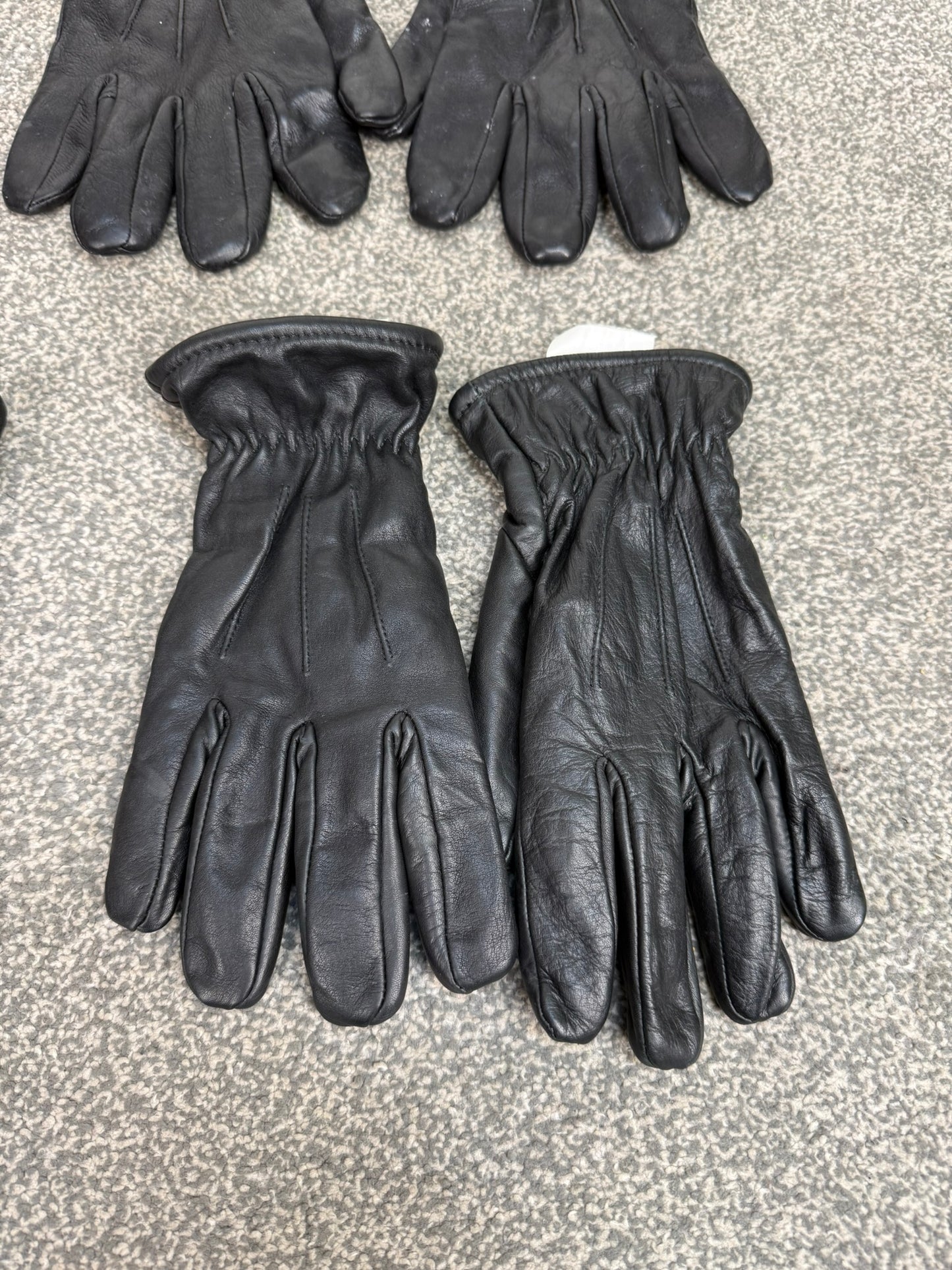 4x Ex Police Black Leather Gloves Job Lot Security Bundle