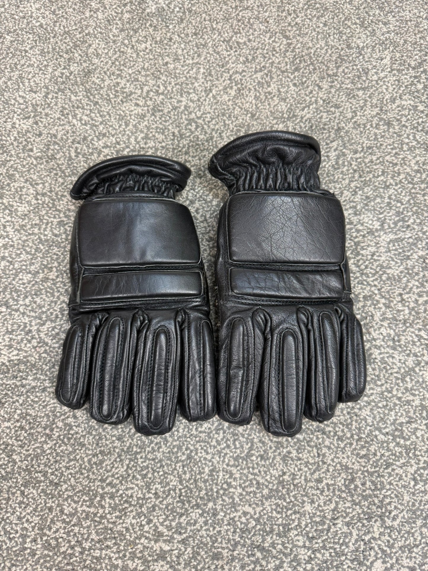 Ex Police Leather Riot Padded Gloves Motorcycle Paintball Airsoft