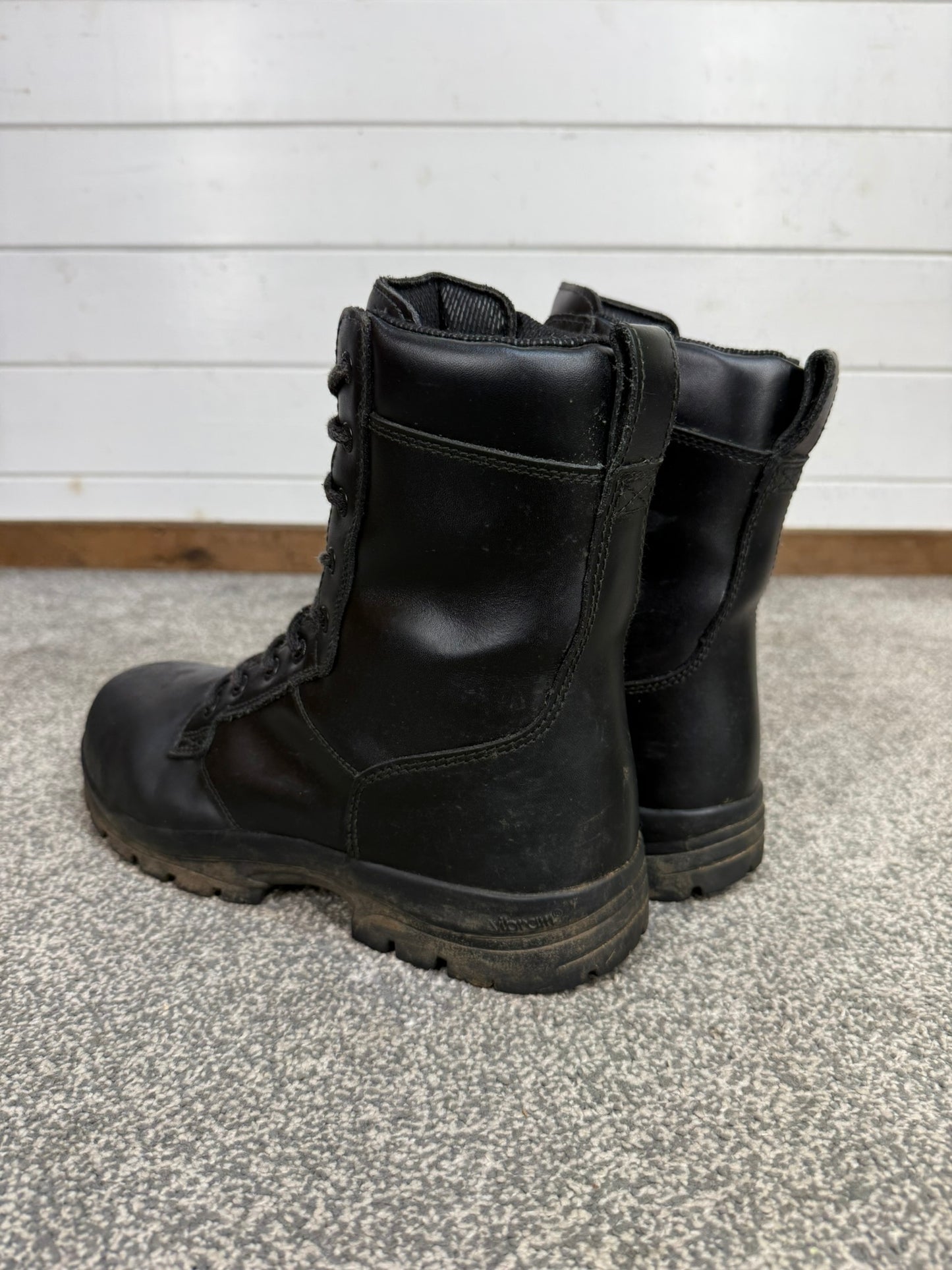 Ex Police Magnum Elite Shield Met Combat Boots Black Leather UK 10 Security Work
