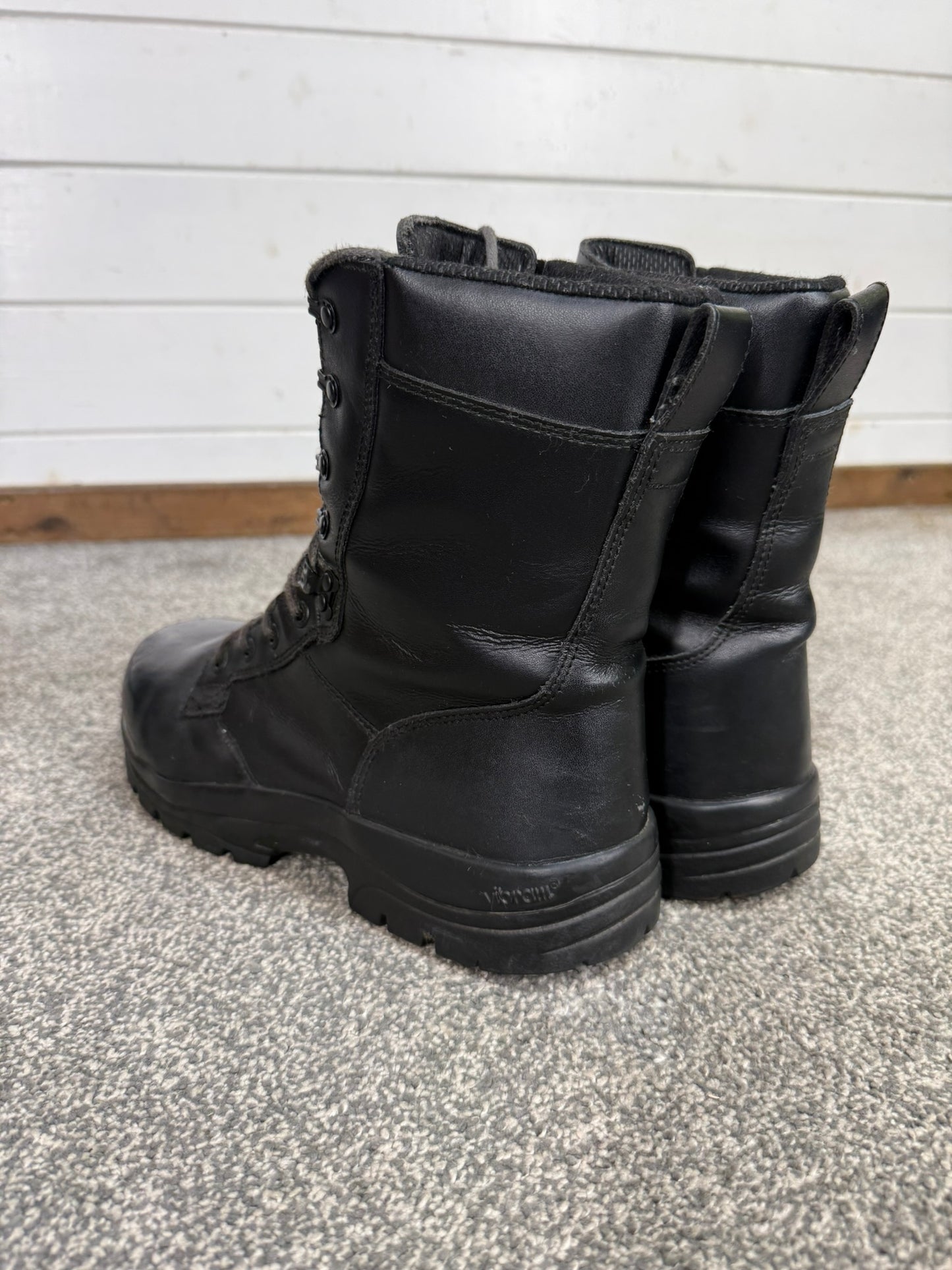 Ex Police Magnum Elite Shield Combat Boots Black Leather UK 9 Security