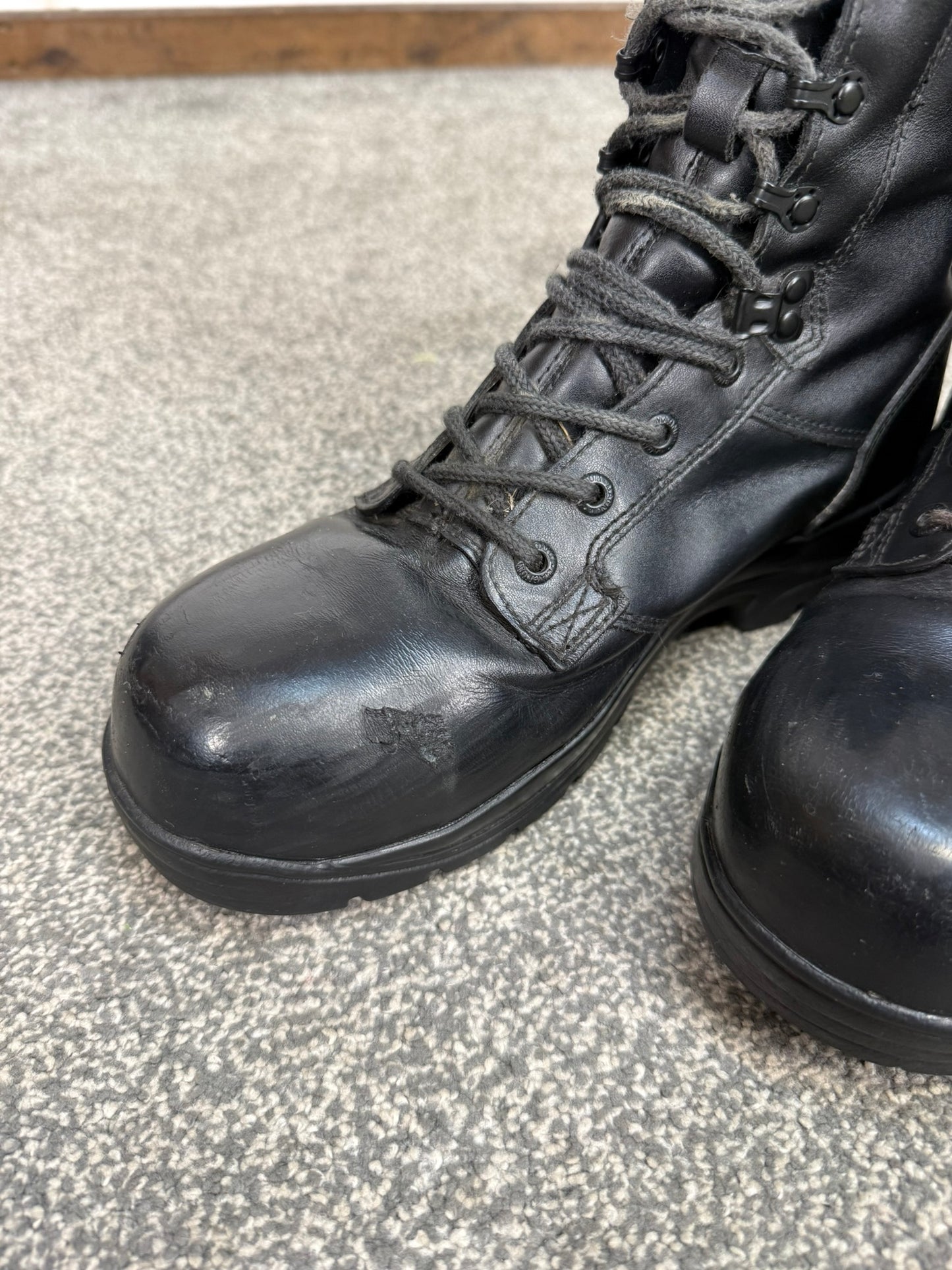 Ex Police Magnum Elite Shield Combat Boots Black Leather UK 9 Security