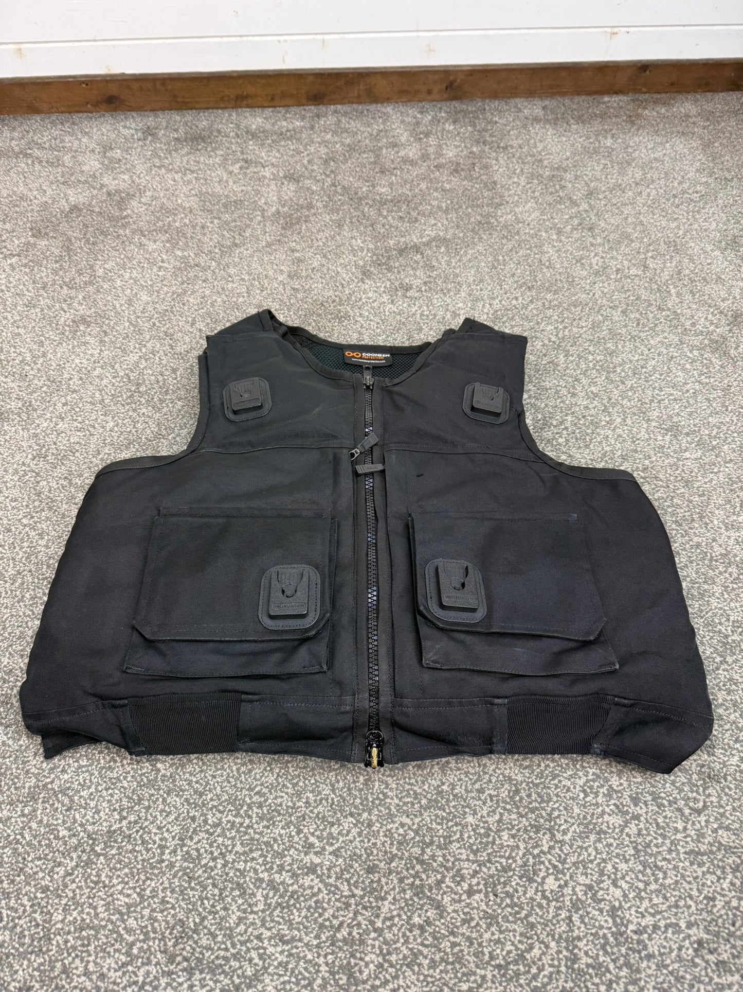 Ex Police Black Cooneen Body Armour Vest Anti Stab & Ballistic HG1A & KR1 Security - LRG
