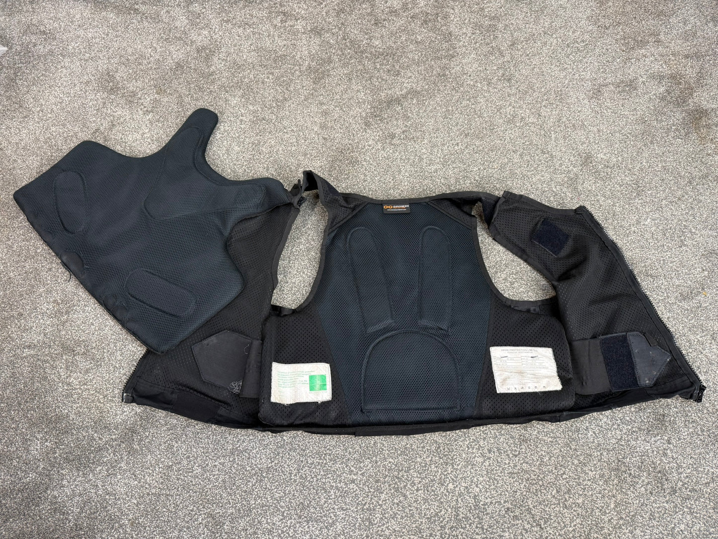 Ex Police Black Cooneen Body Armour Vest Anti Stab & Ballistic HG1A & KR1 Security - LRG