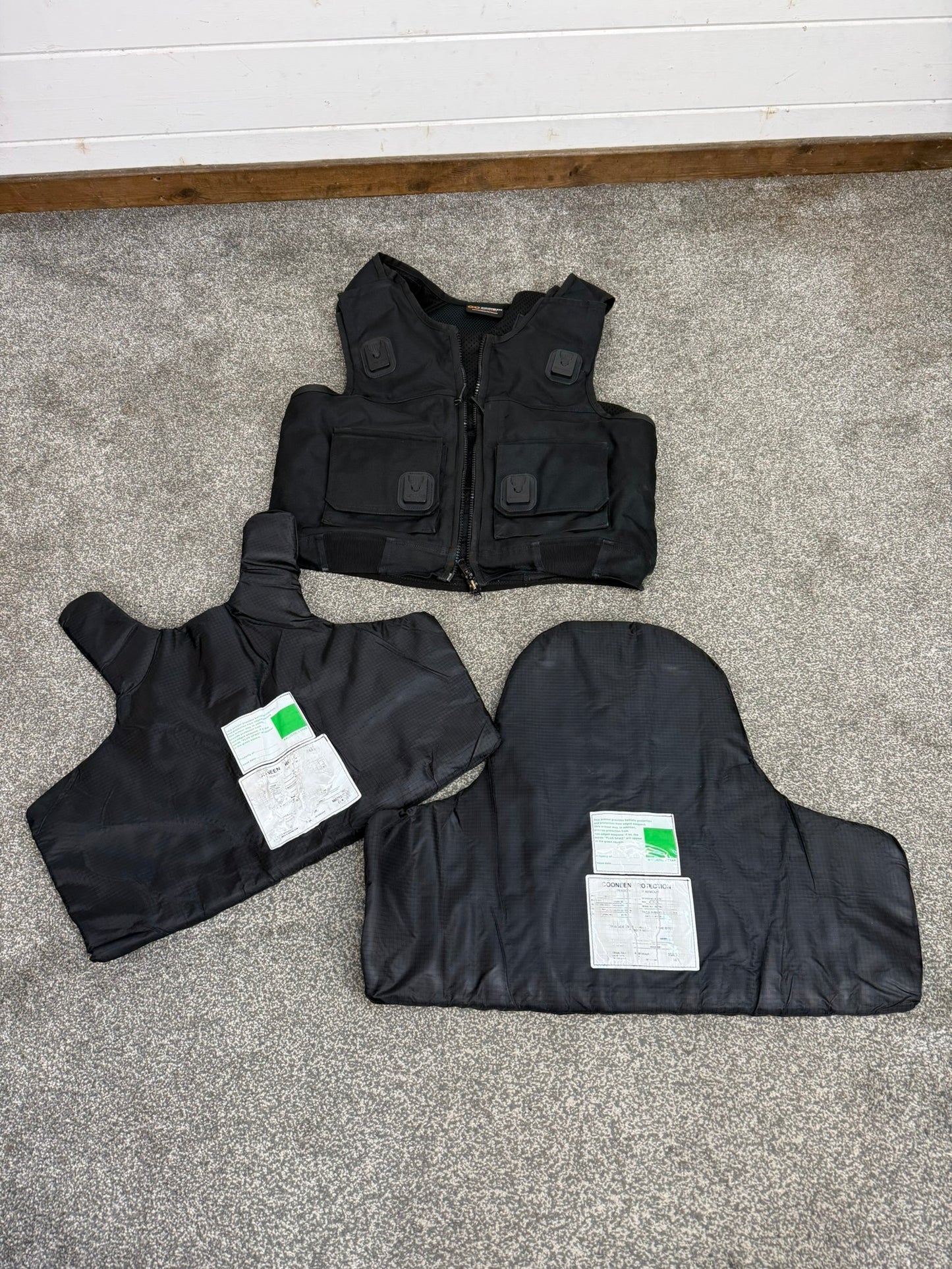 Ex Police Black Cooneen Body Armour Vest Anti Stab & Ballistic HG1A & KR1 Security - LRG