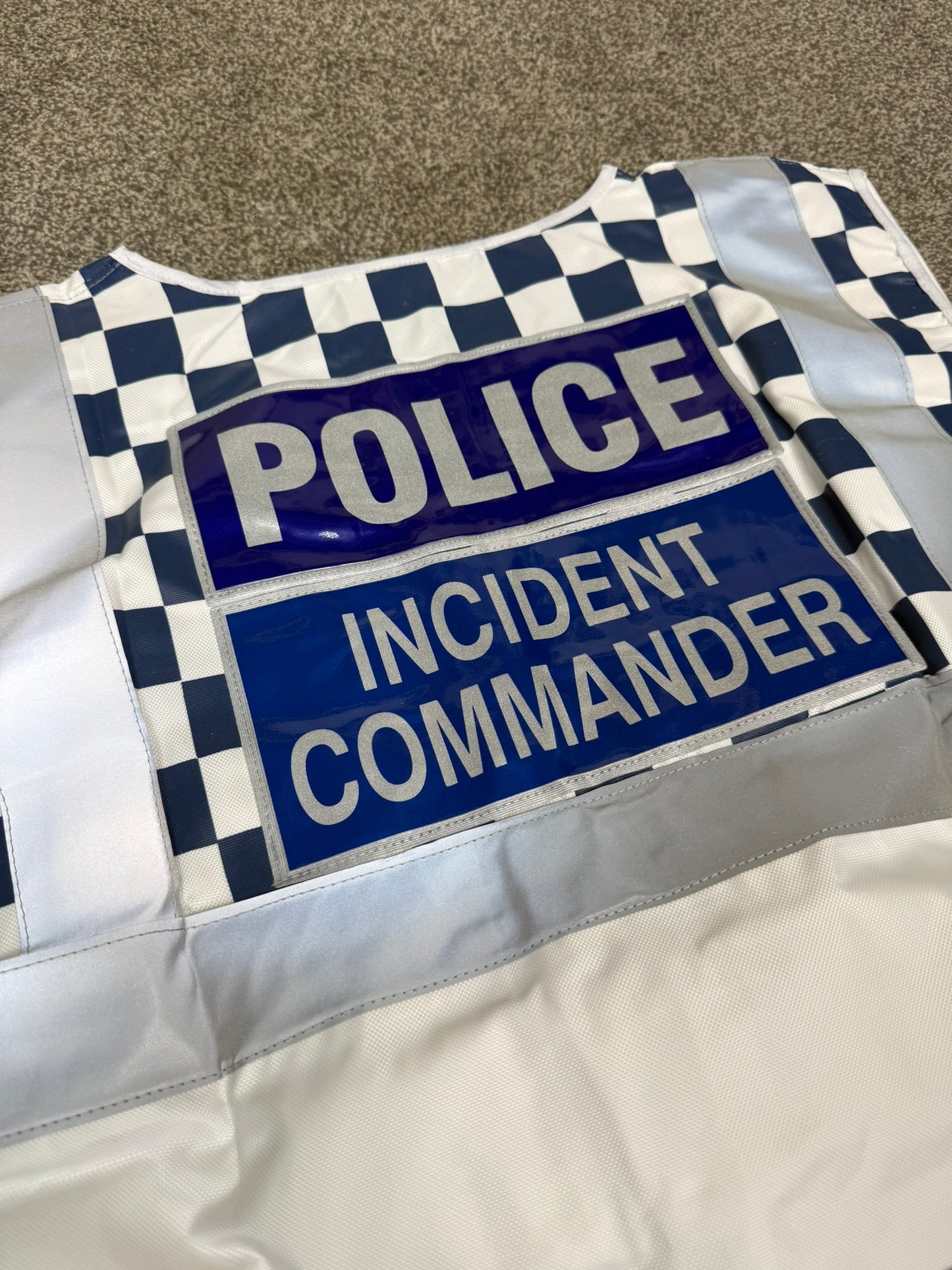 NEW Ex Police Incident Commander White Vest Tabard Film TV Collector Display