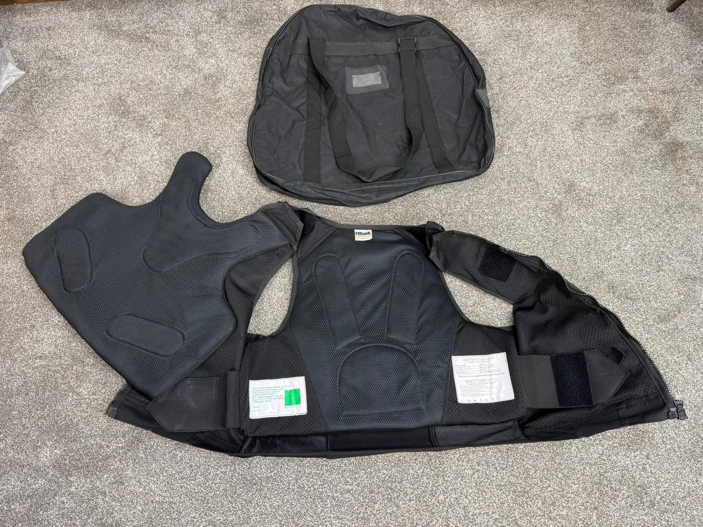 Ex Police Hawk Body Armour Vest VGC Anti Stab & Ballistic HG1A & KR1 - MEDIUM