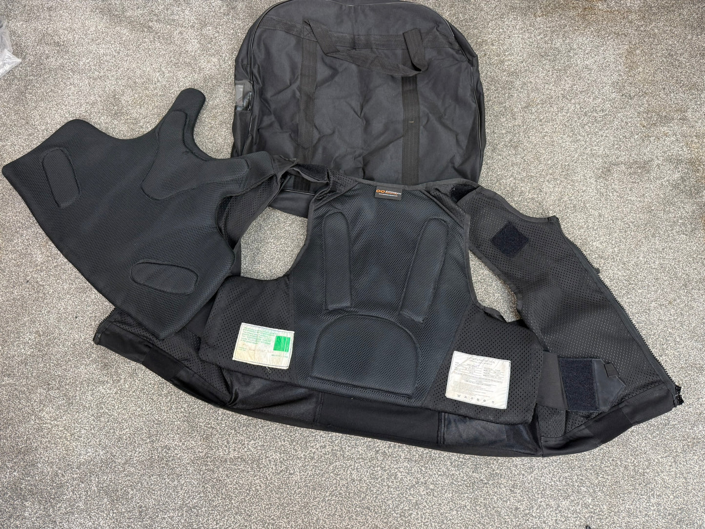 Ex Police Cooneen Body Armour Vest & Bag XX LRG - VGC Anti Stab & Ballistic HG1A & KR1
