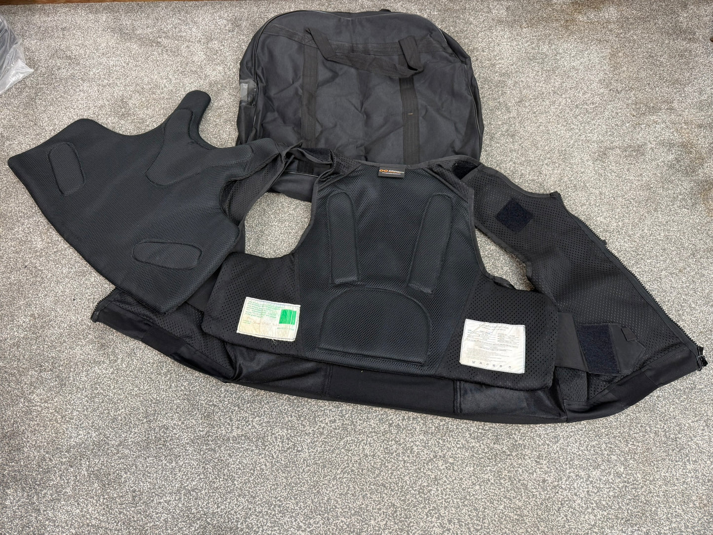 Ex Police Cooneen Body Armour Vest & Bag XX LRG - VGC Anti Stab & Ballistic HG1A & KR1