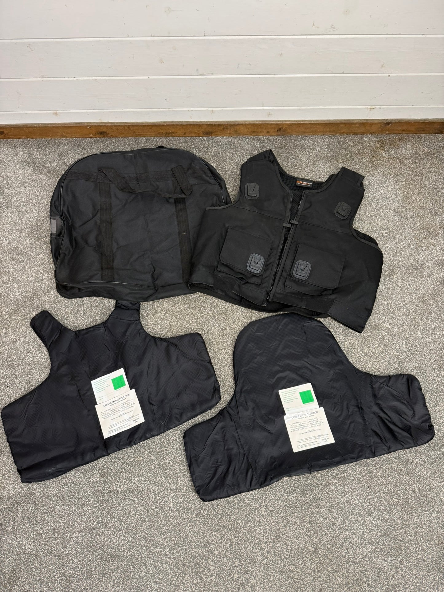 Ex Police Cooneen Body Armour Vest & Bag XX LRG - VGC Anti Stab & Ballistic HG1A & KR1