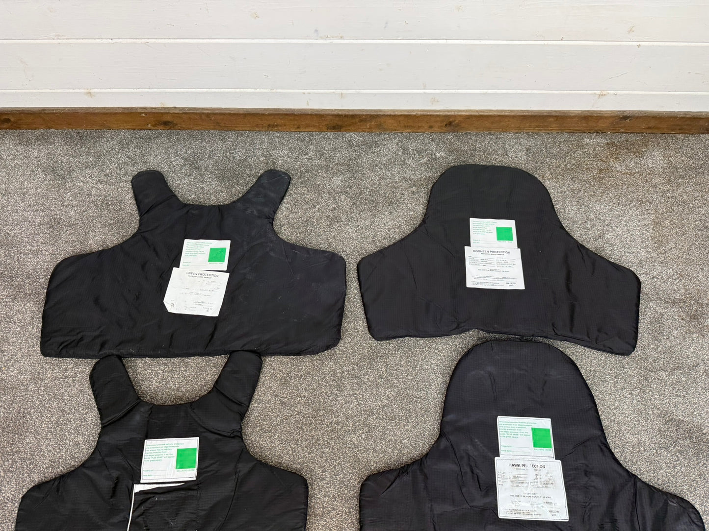 6x Ex Police Stab Vest Body Armour Ballistic Panel Insert Mixed Job Lot